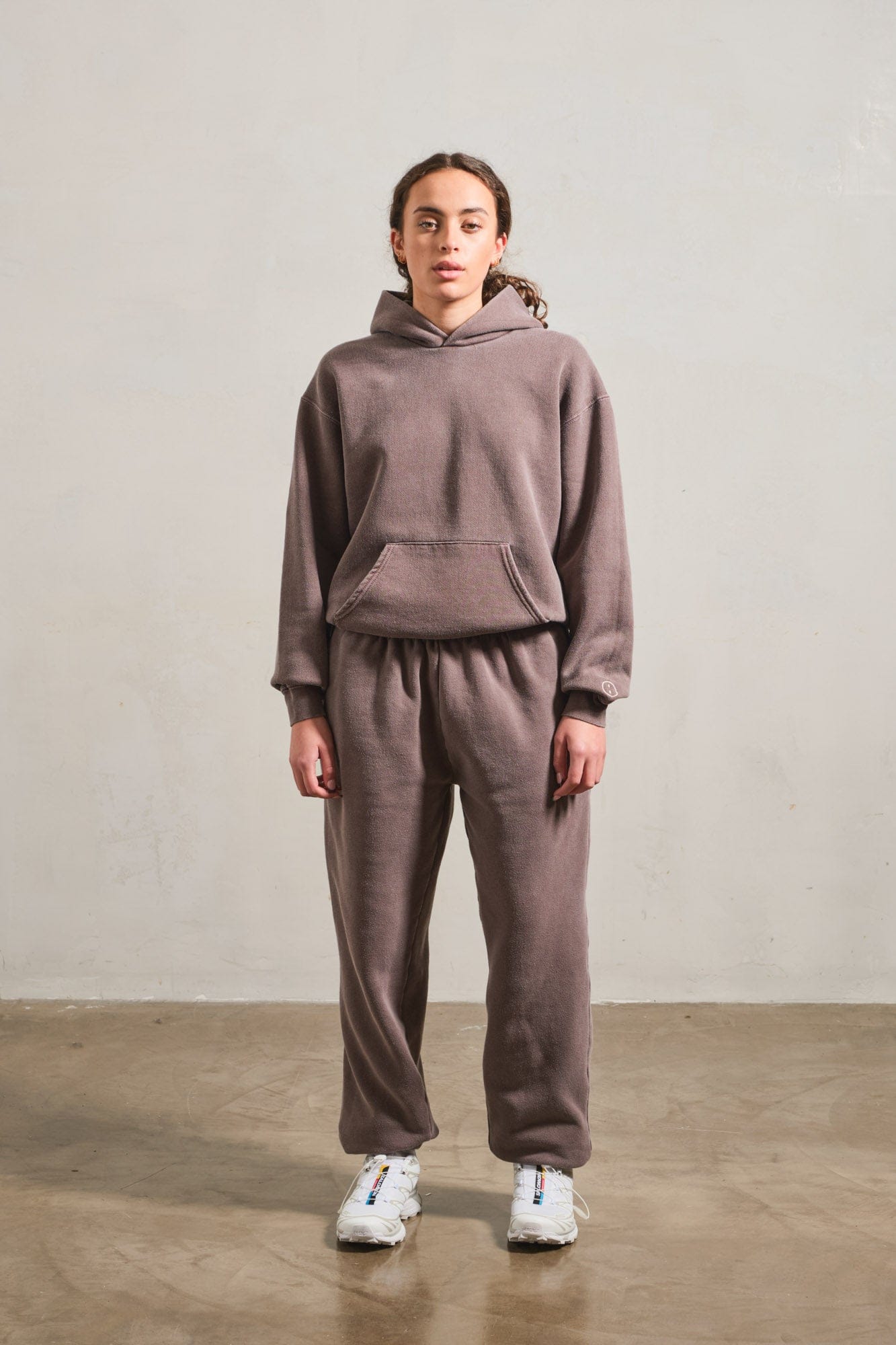 Essentials Vintage Washed Hoodie & Jogger Set - Cocoa