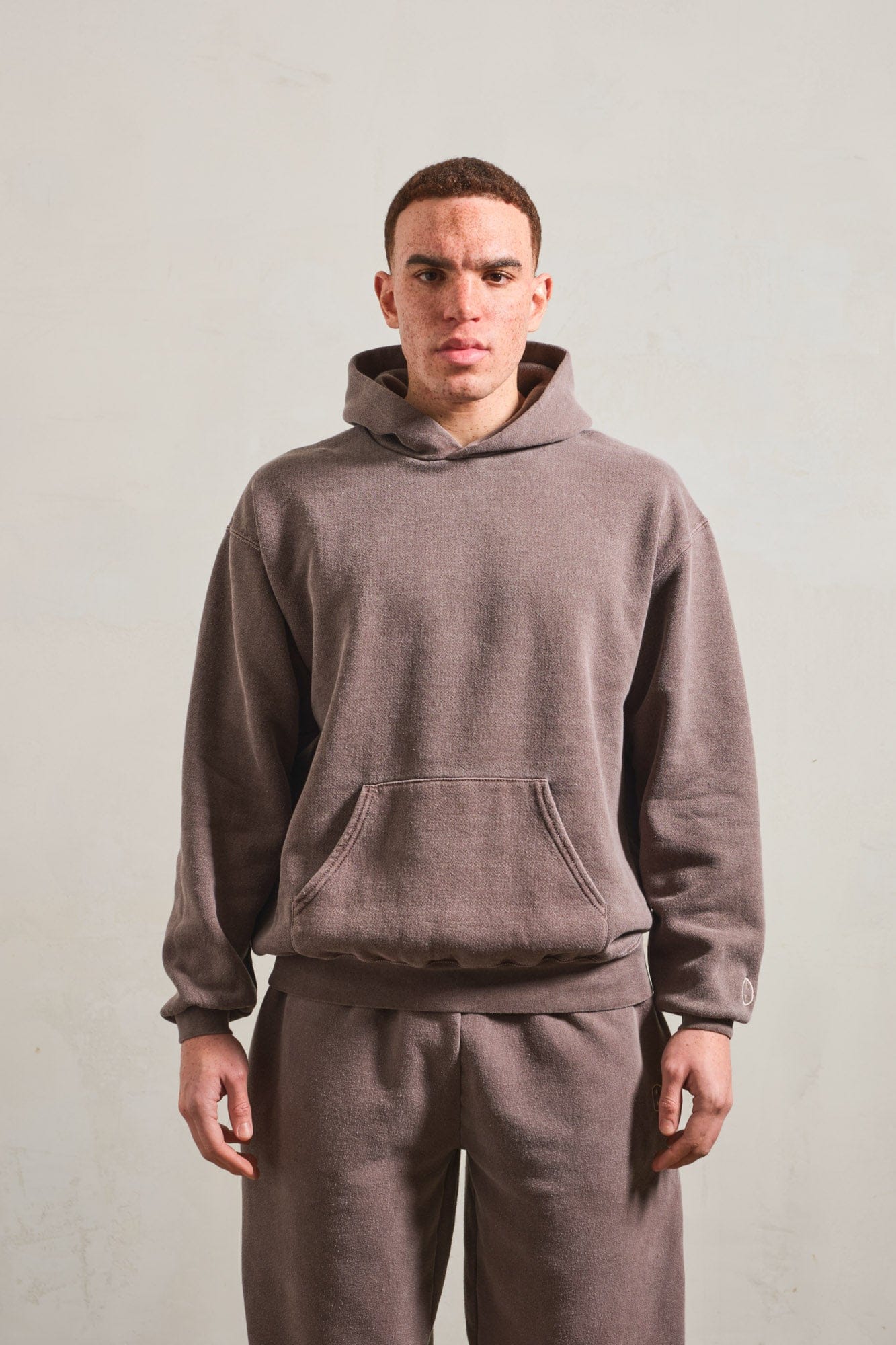 Essentials Vintage Washed Hoodie & Jogger Set - Cocoa