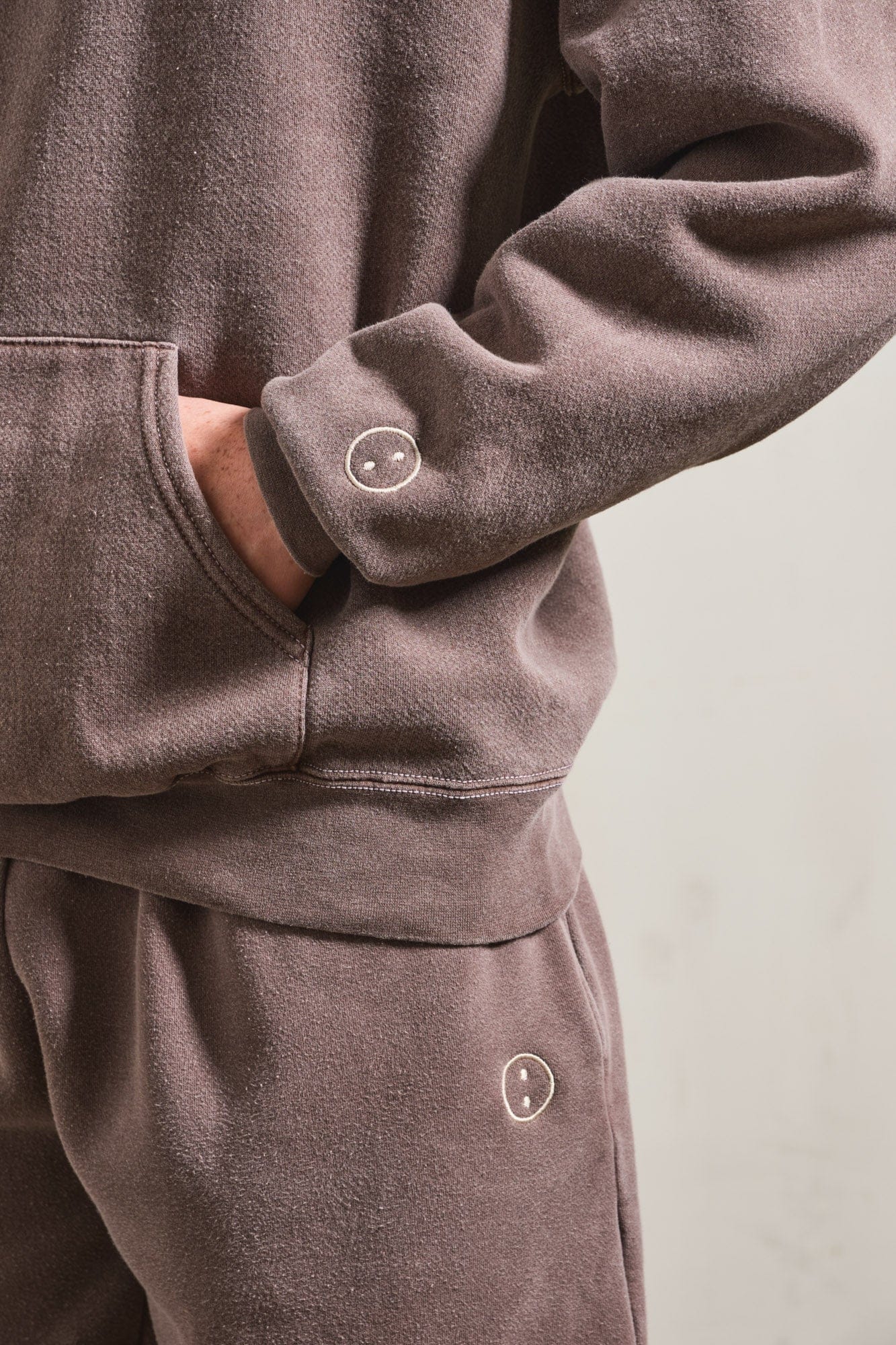 Essentials Vintage Washed Hoodie & Jogger Set - Cocoa