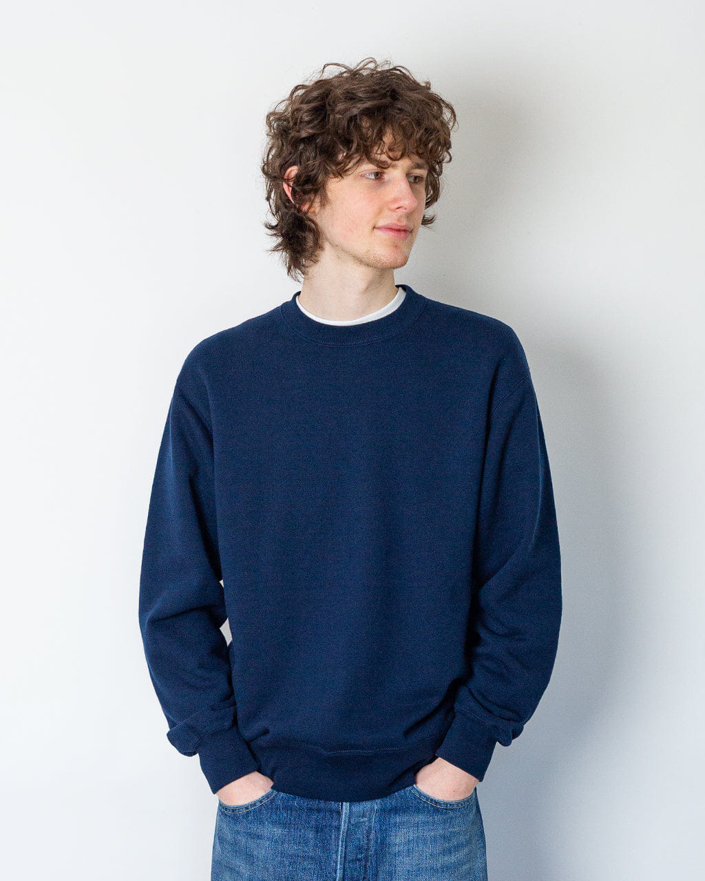 Beams Plus Sweat Crew - Navy