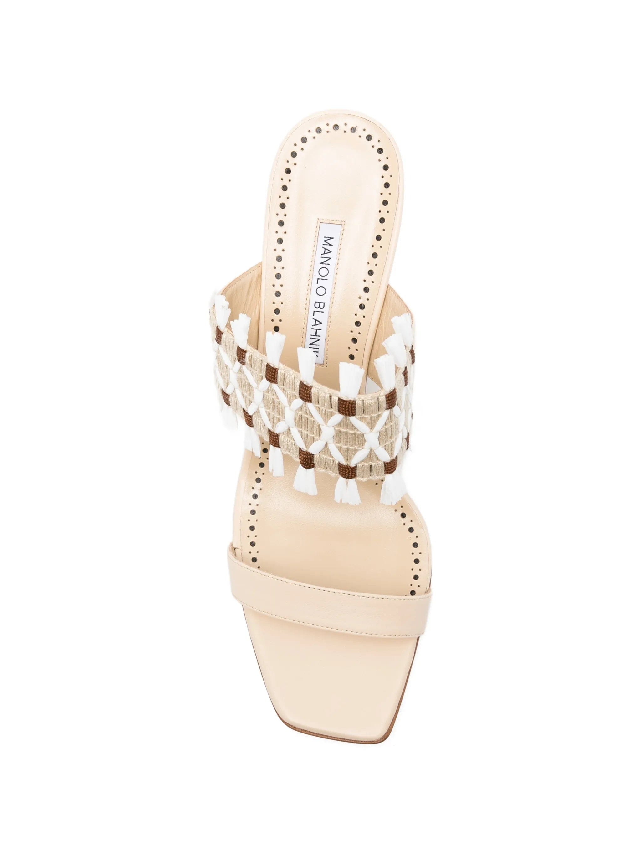Manolo Blahnik raffia efeso sandals