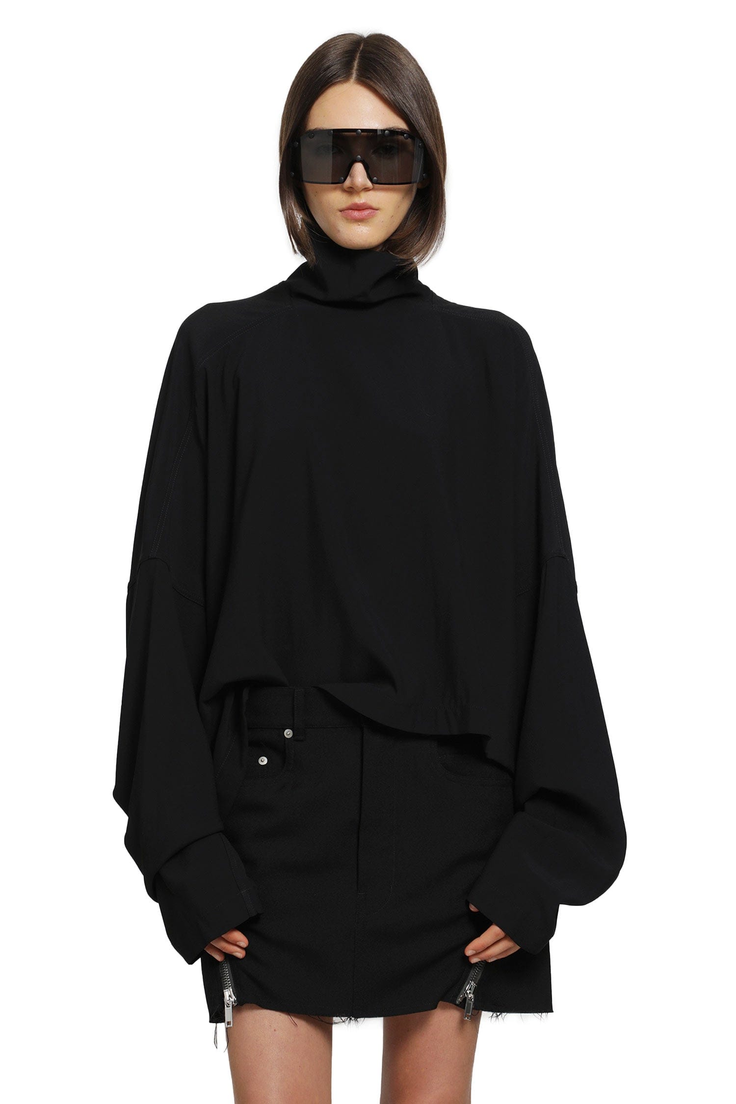 RICK OWENS Tower Jumbo Tabard Cropped Top