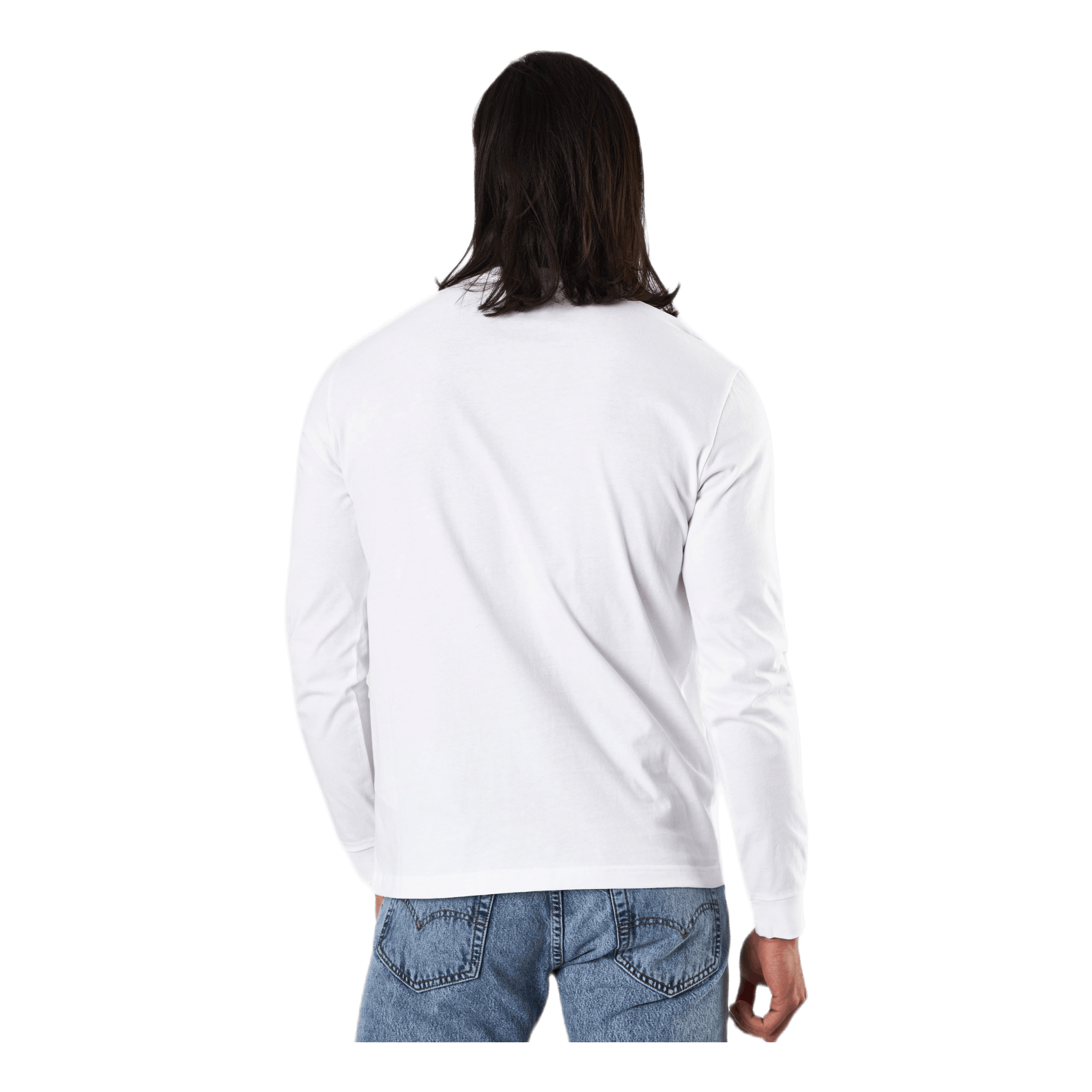 Champion Crewneck Long Sleeve T - shirt Wht