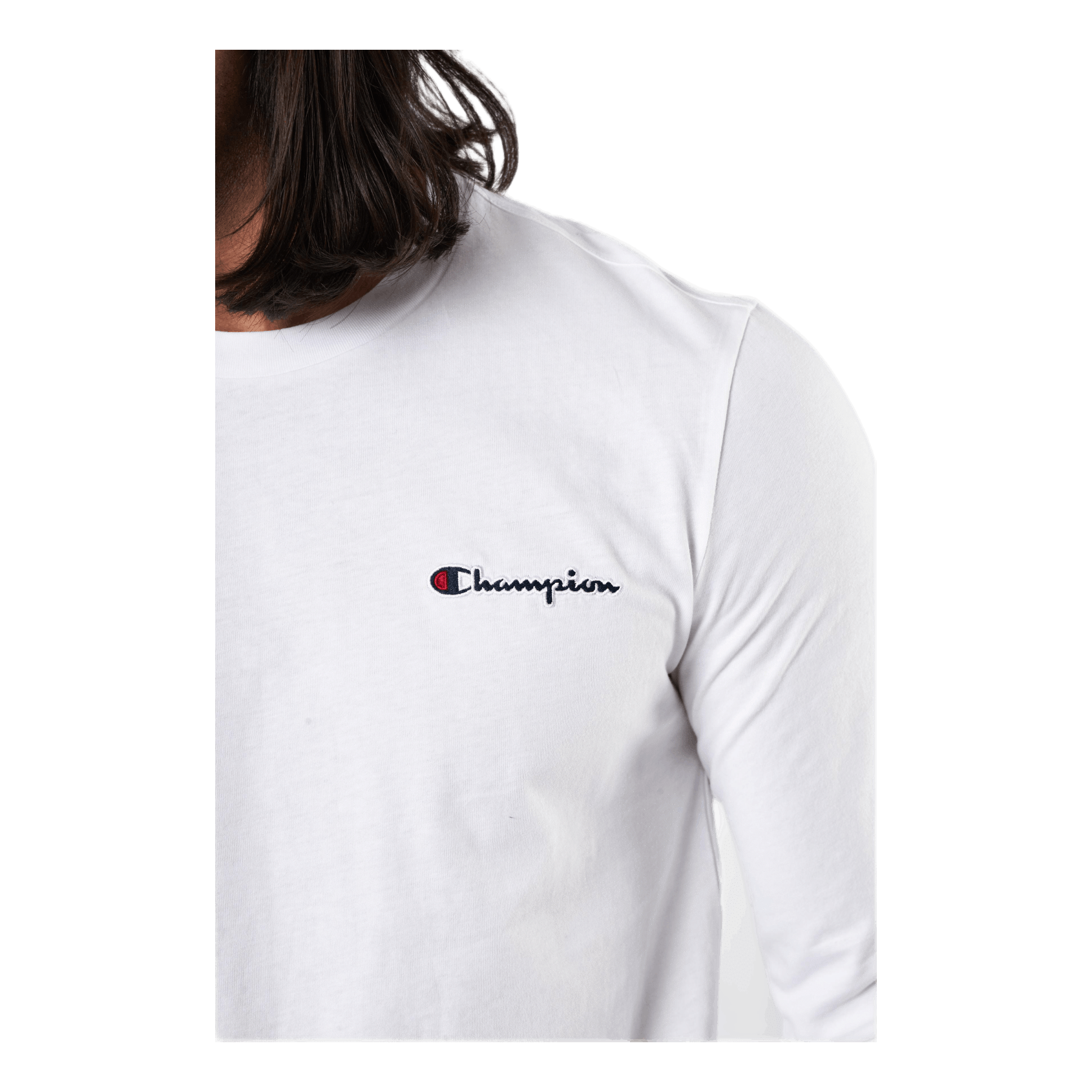 Champion Crewneck Long Sleeve T - shirt Wht