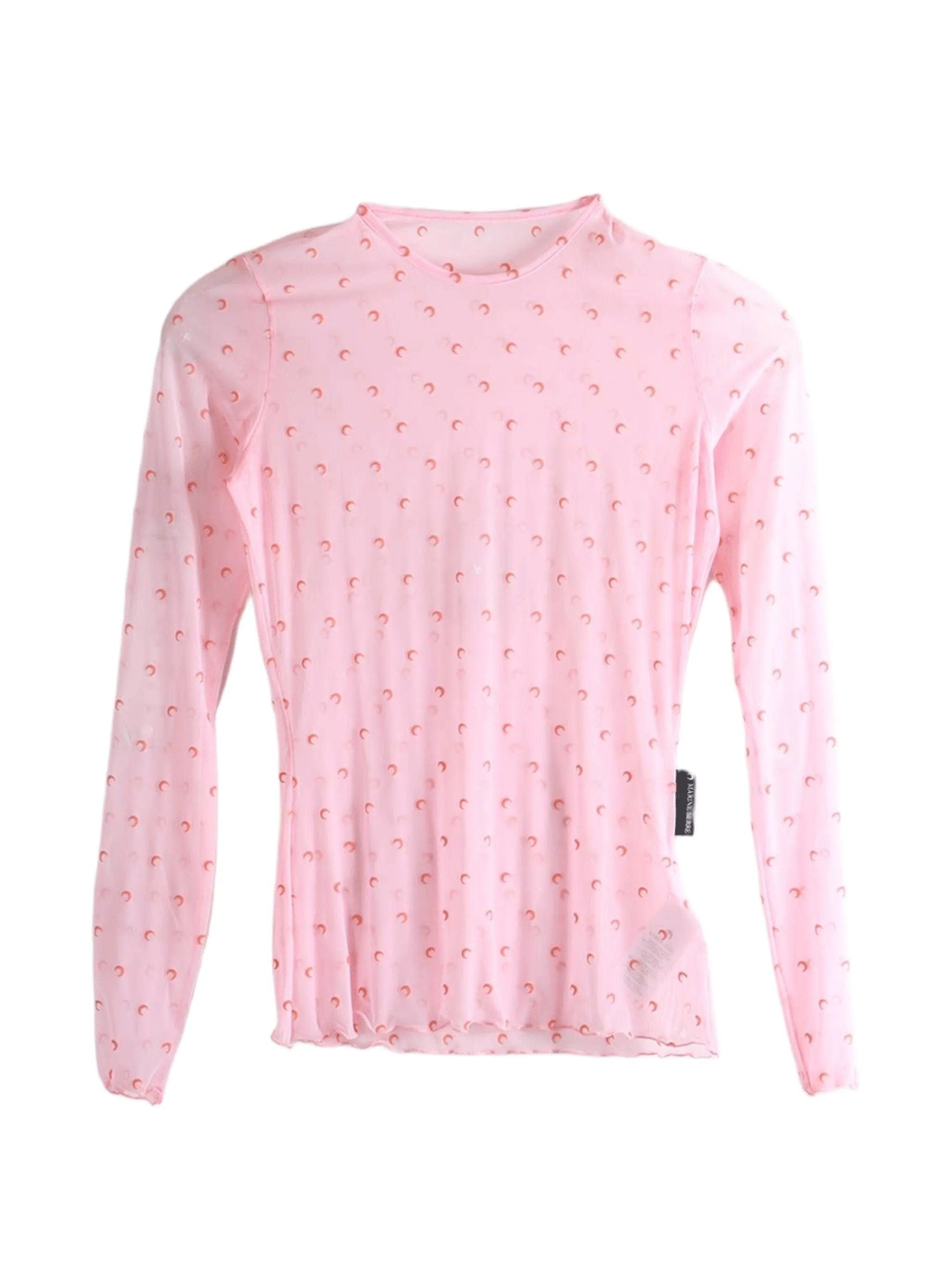 Marine Serre Moon - print lettuce - hem T - shirt