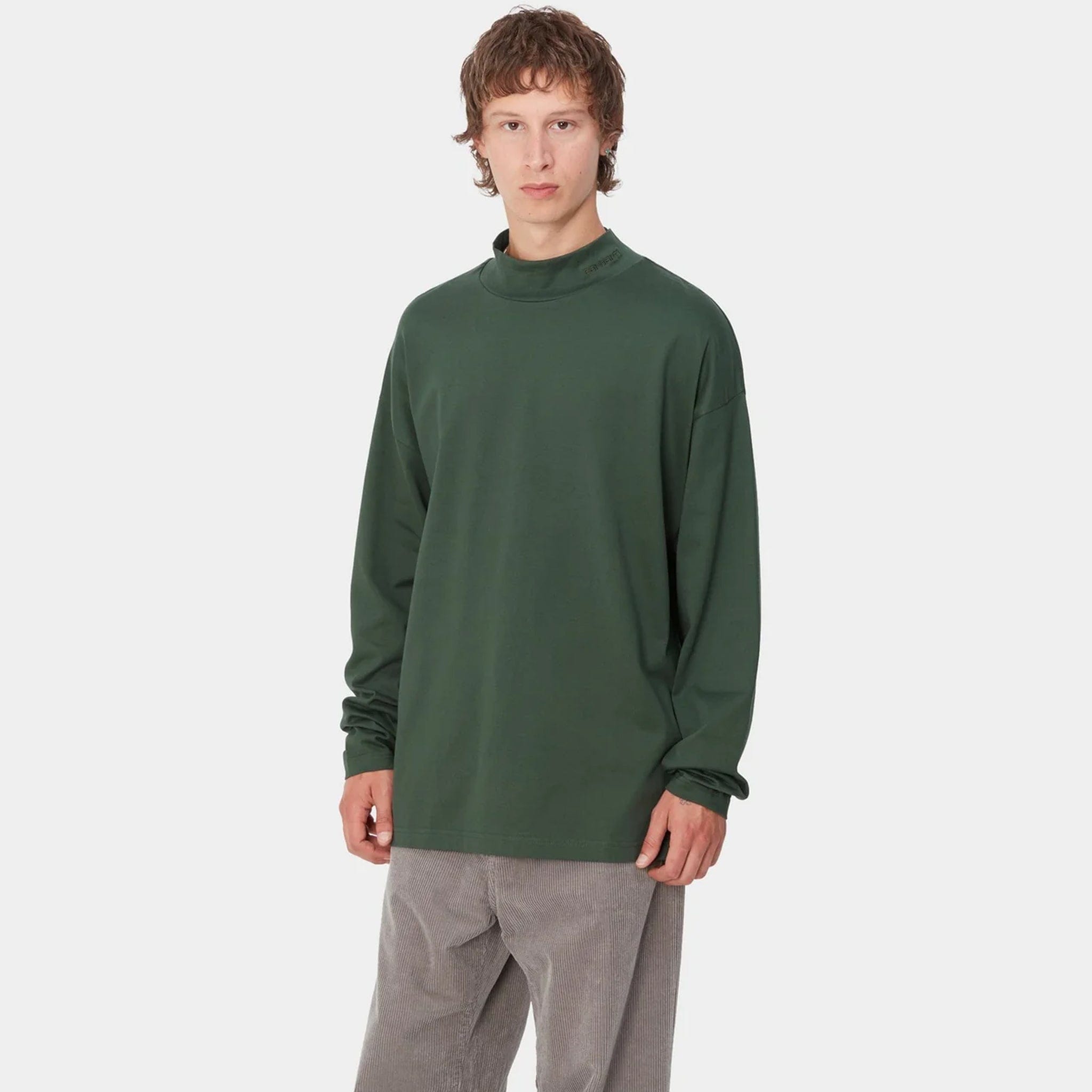 Carhartt WIP Script Mockneck T-Shirt L/S (Sycamore Tree)