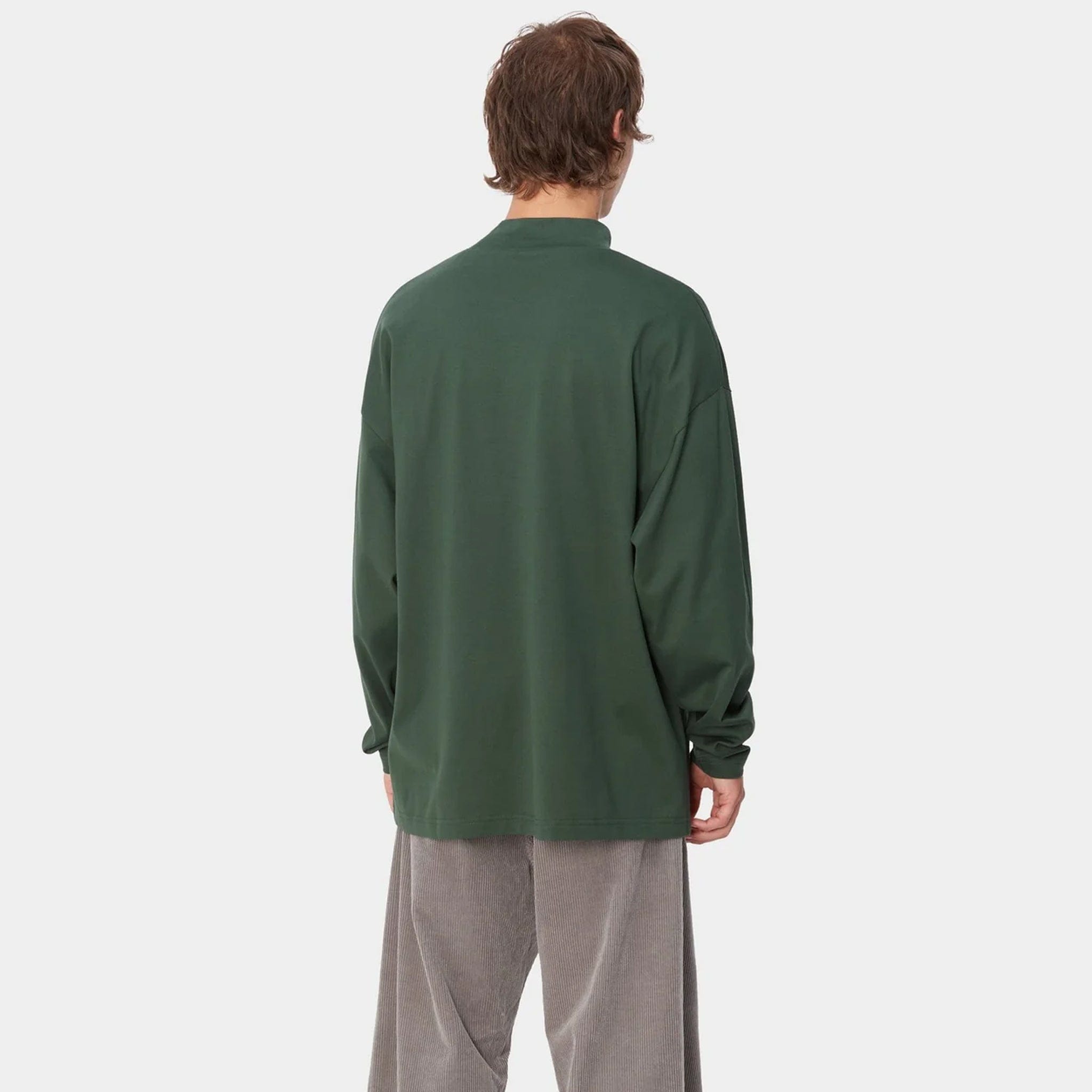 Carhartt WIP Script Mockneck T-Shirt L/S (Sycamore Tree)