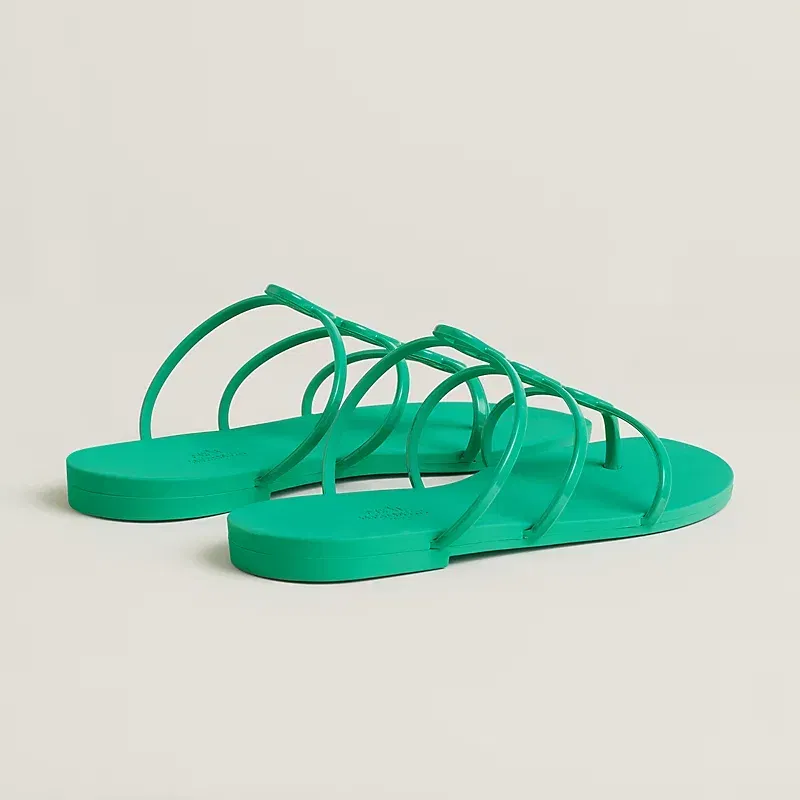 Hermès Mykonos Sandals Vert Tourmaline