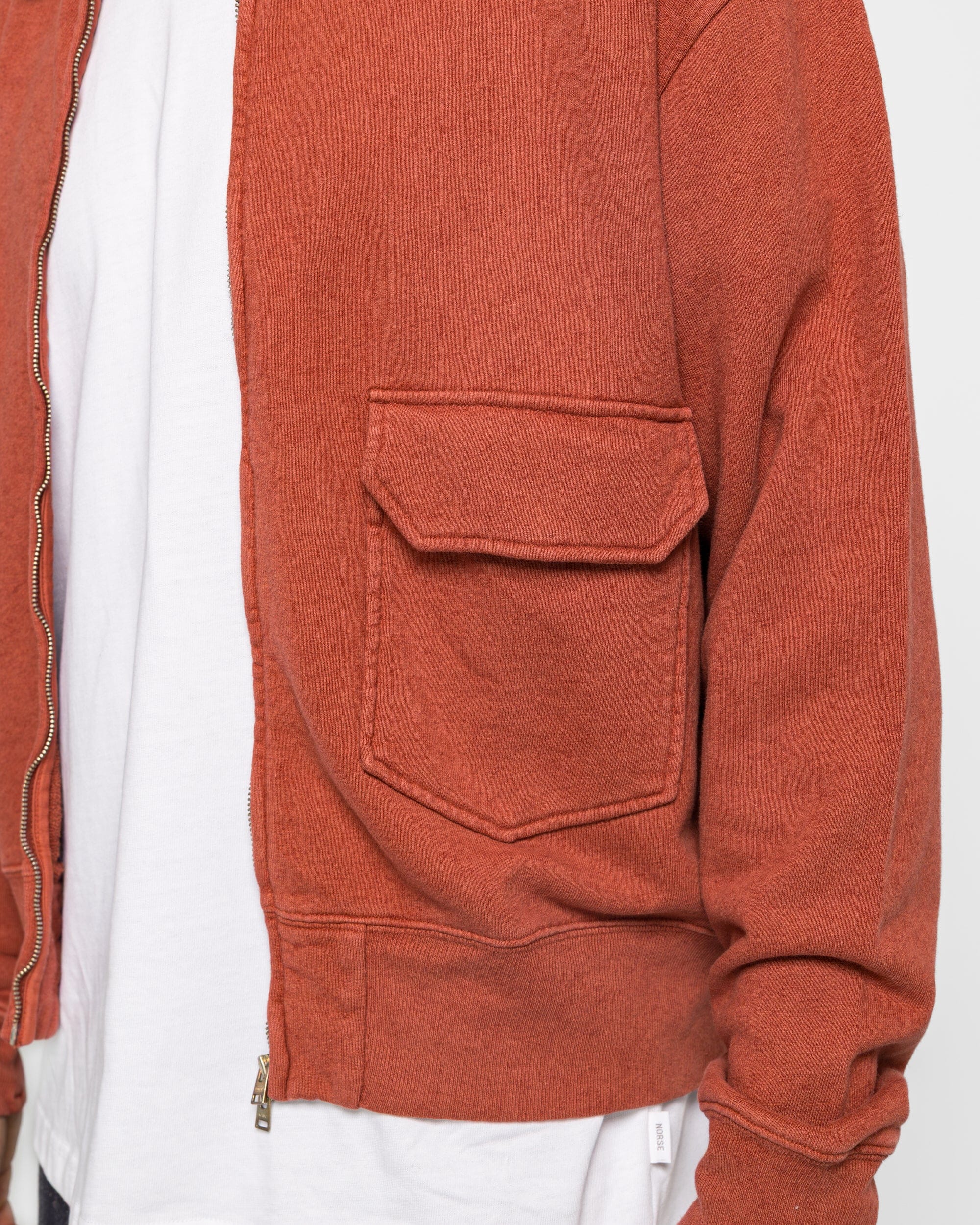 Norse Projects Fynshav Cotton Linen Loopback Jacket - Cowhide