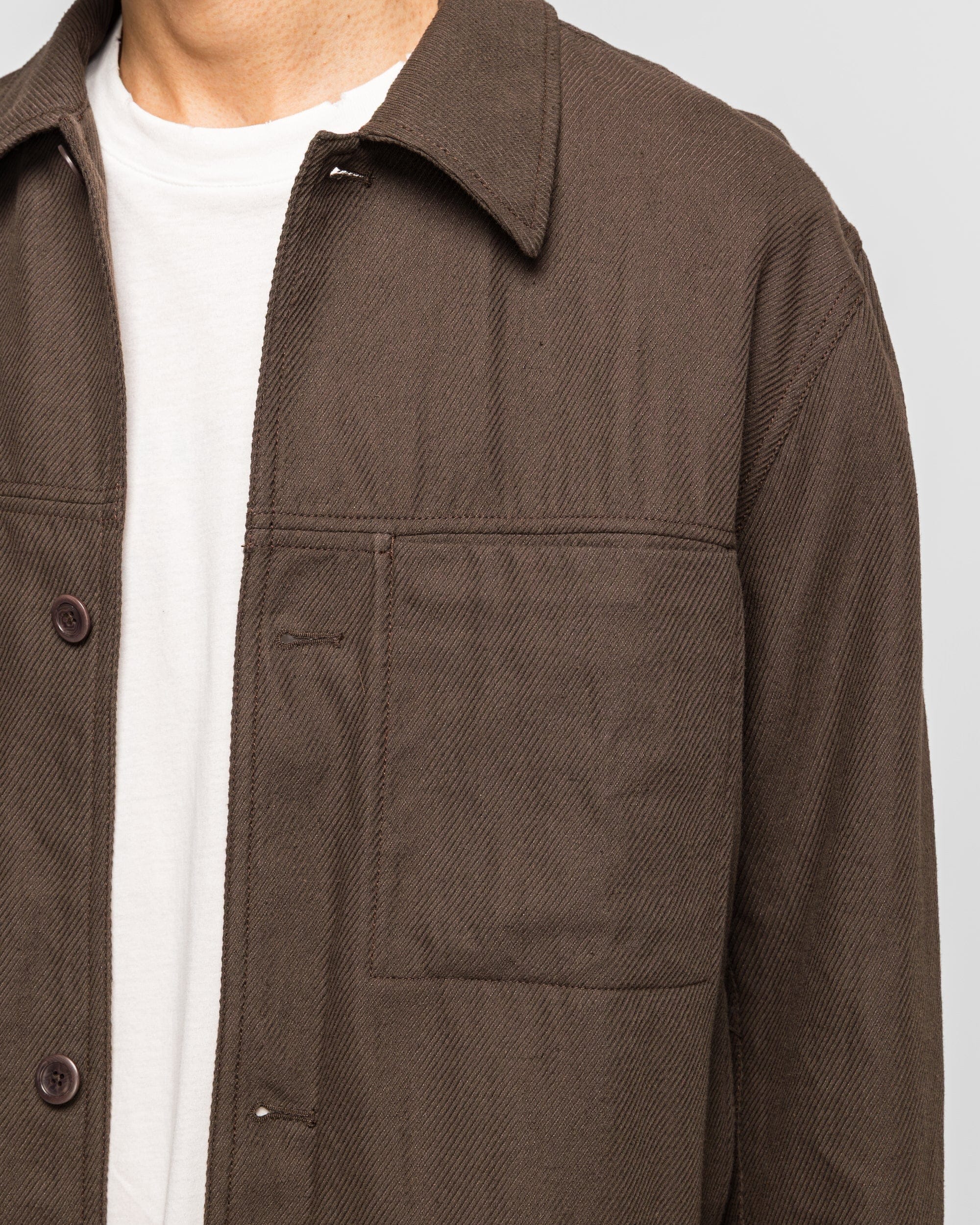 Norse Projects Arresskov Cotton Linen Twill Overshirt - Delicioso Brown