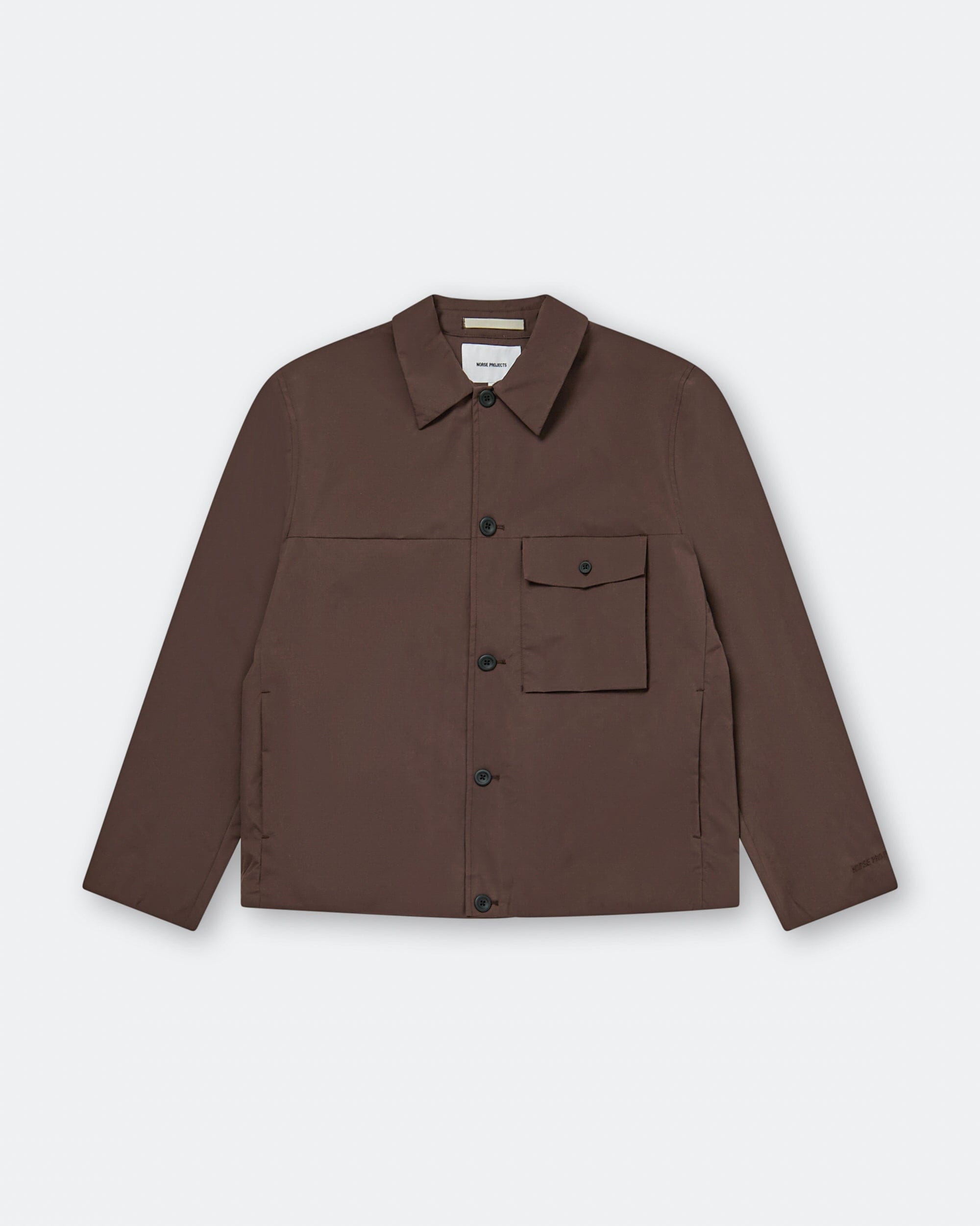 Norse Projects Marcus Windstopper Overshirt - Seal Brown