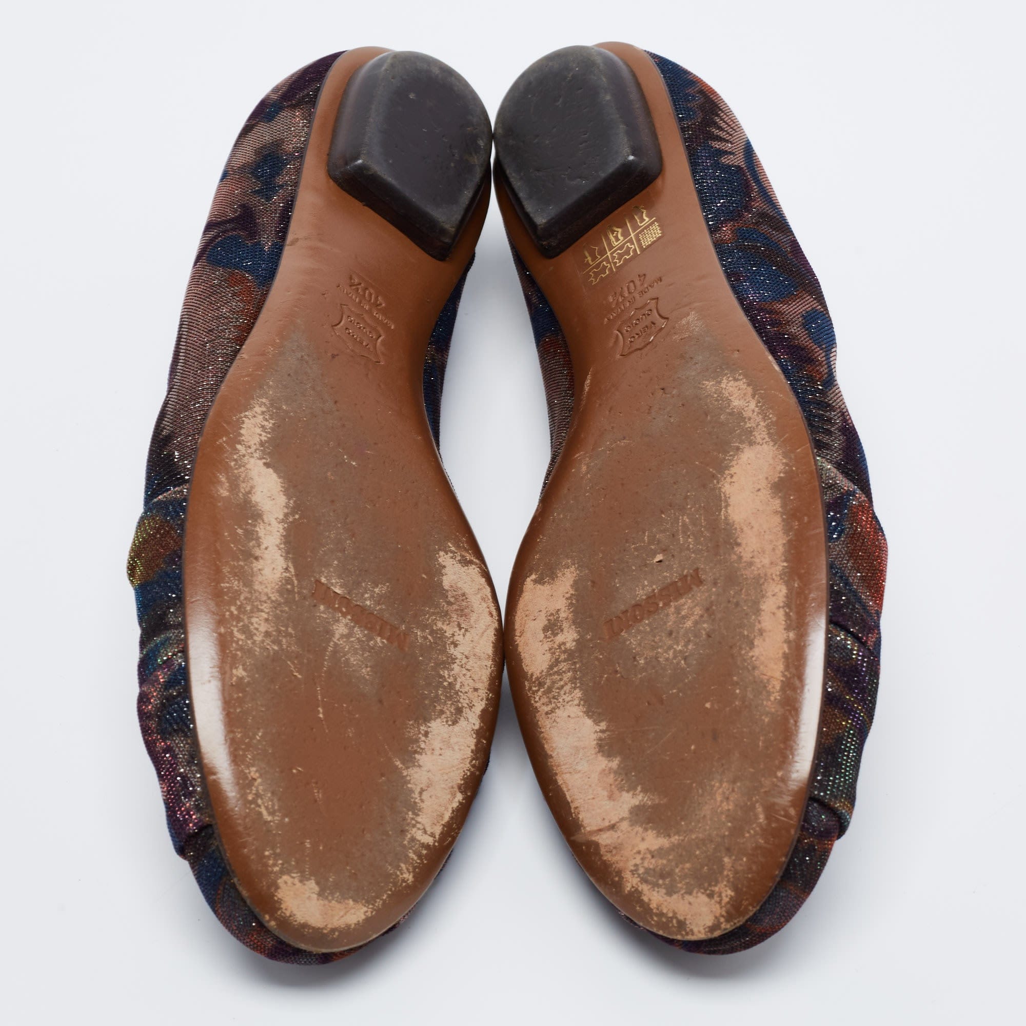 Missoni Multicolor Lurex Fabric Ballet Flats