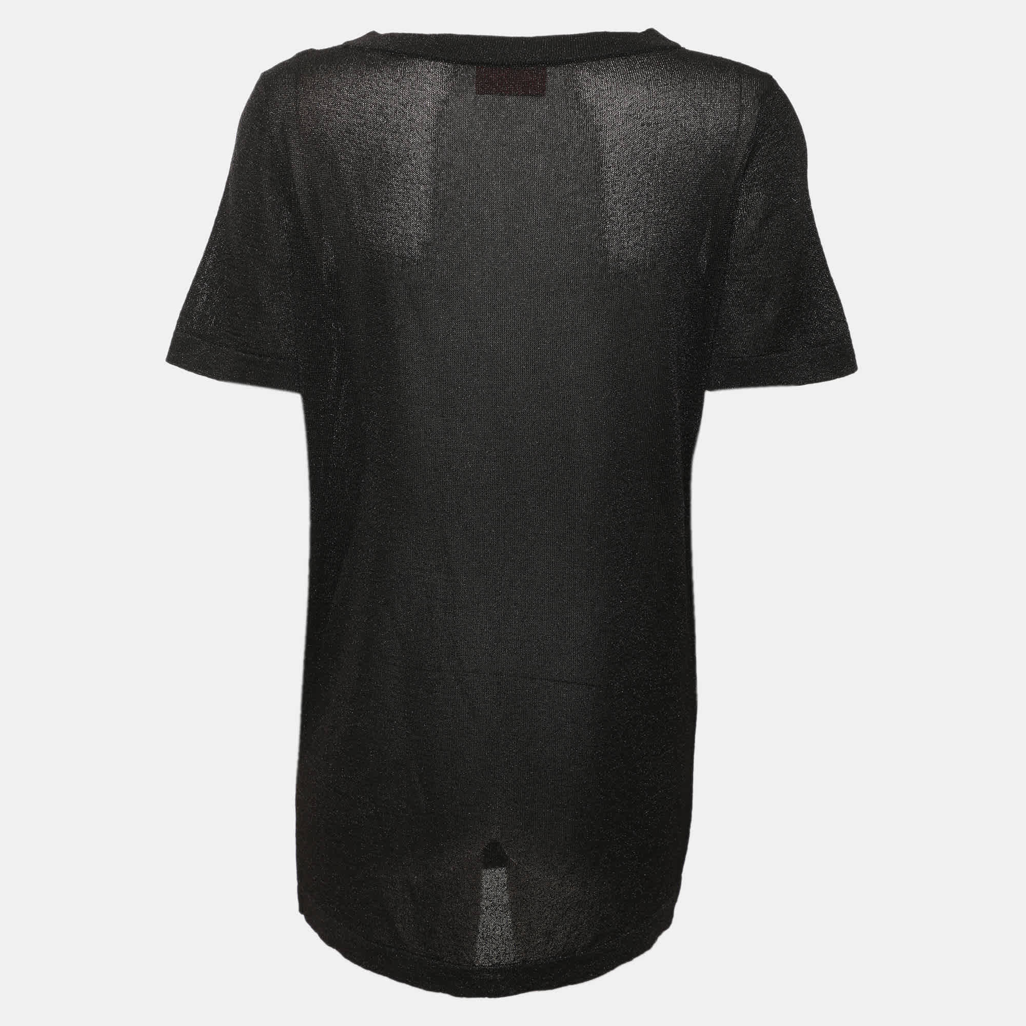 Missoni Black Shimmer Knit Tops