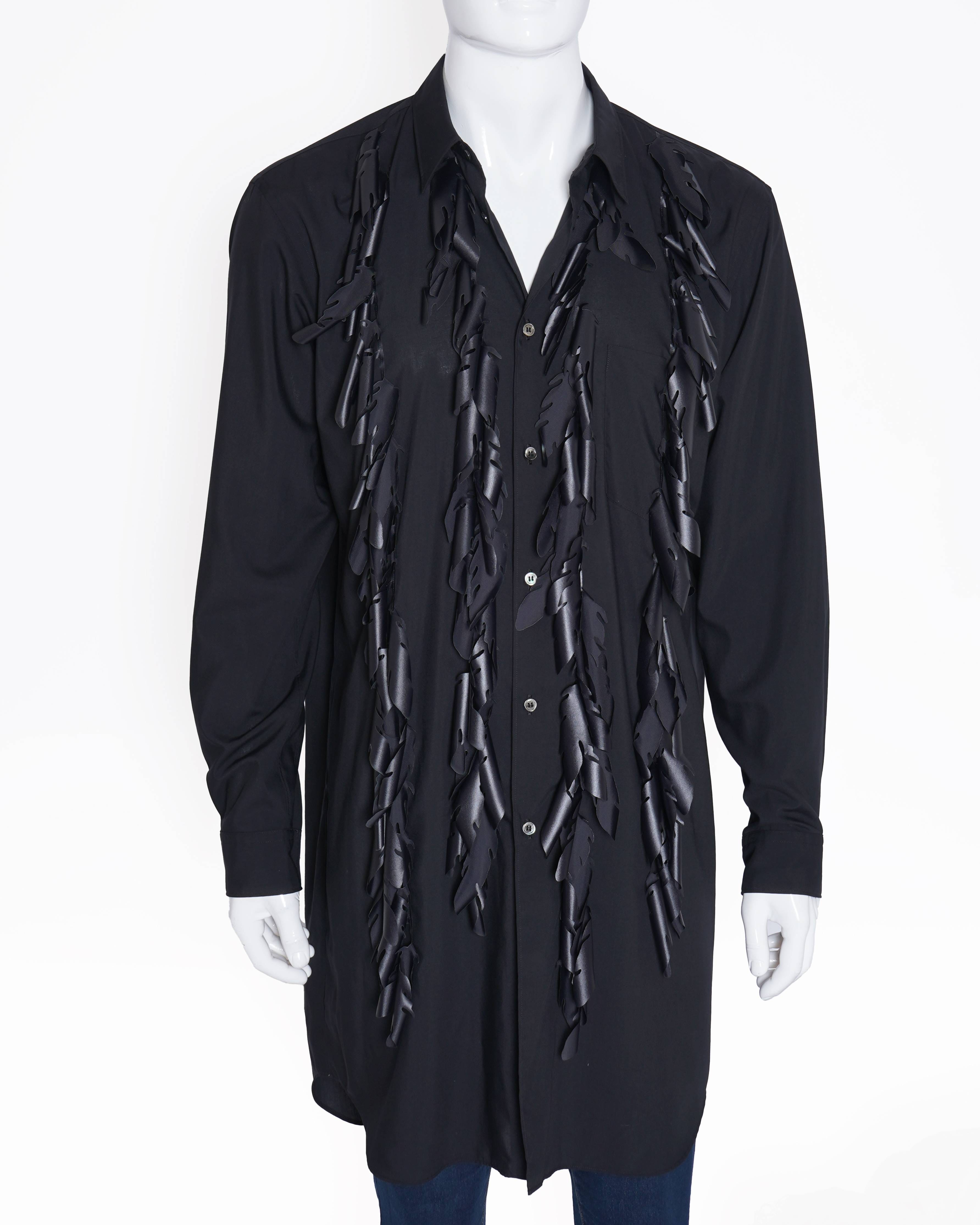 Comme Des Garcons Button Down Shirt In Black (Unisex)