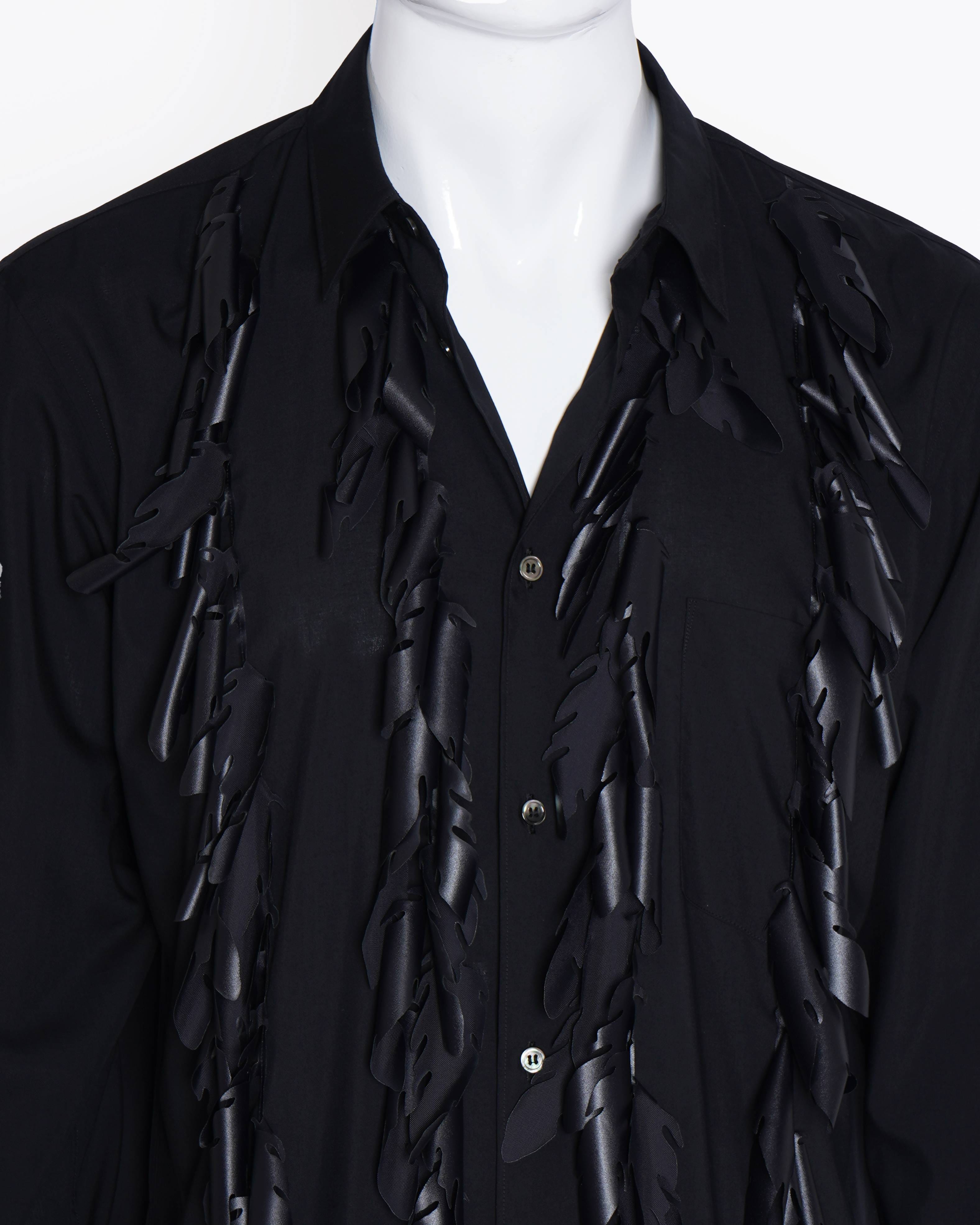 Comme Des Garcons Button Down Shirt In Black (Unisex)