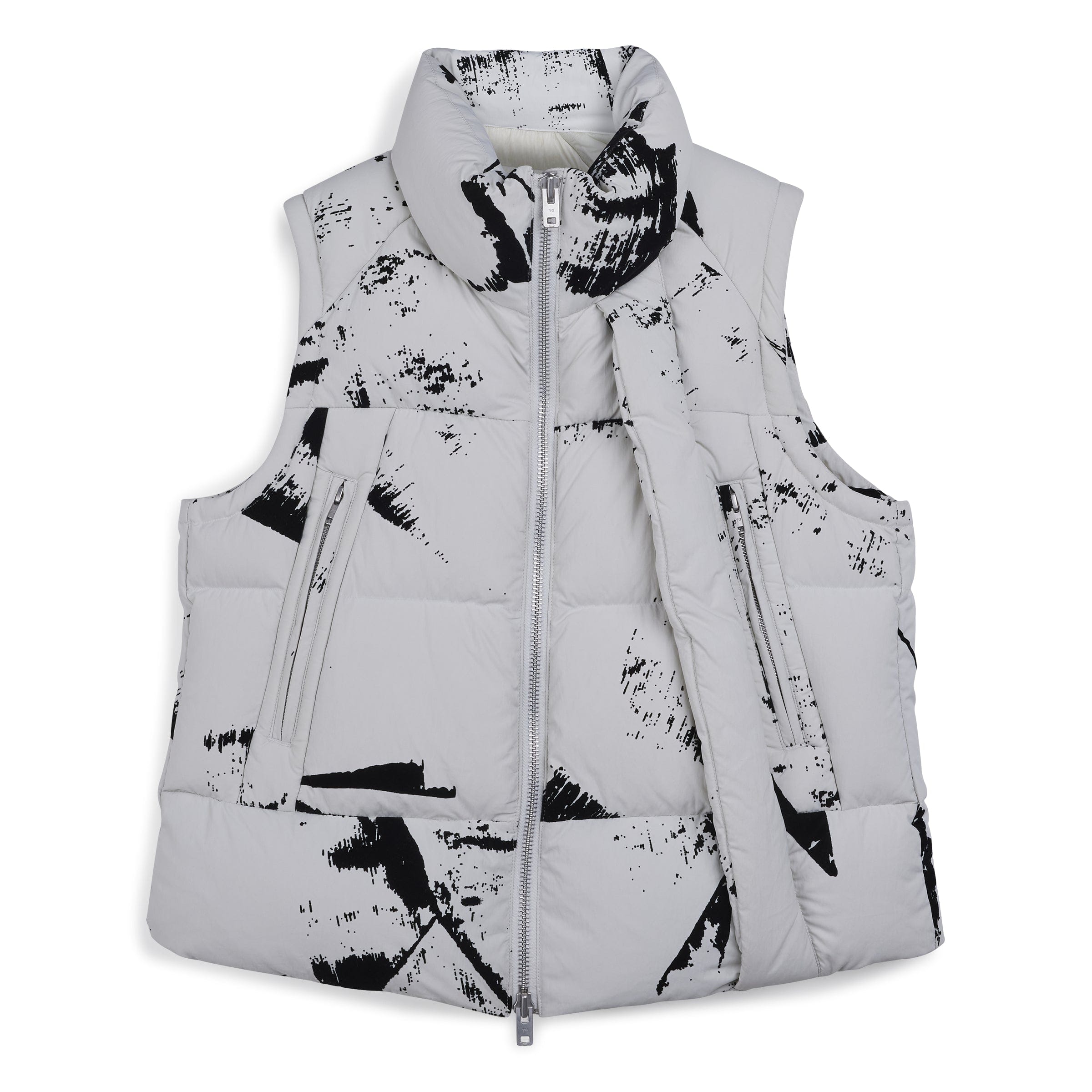 Y-3 GRAPHIC FLOCK PUFFER VEST