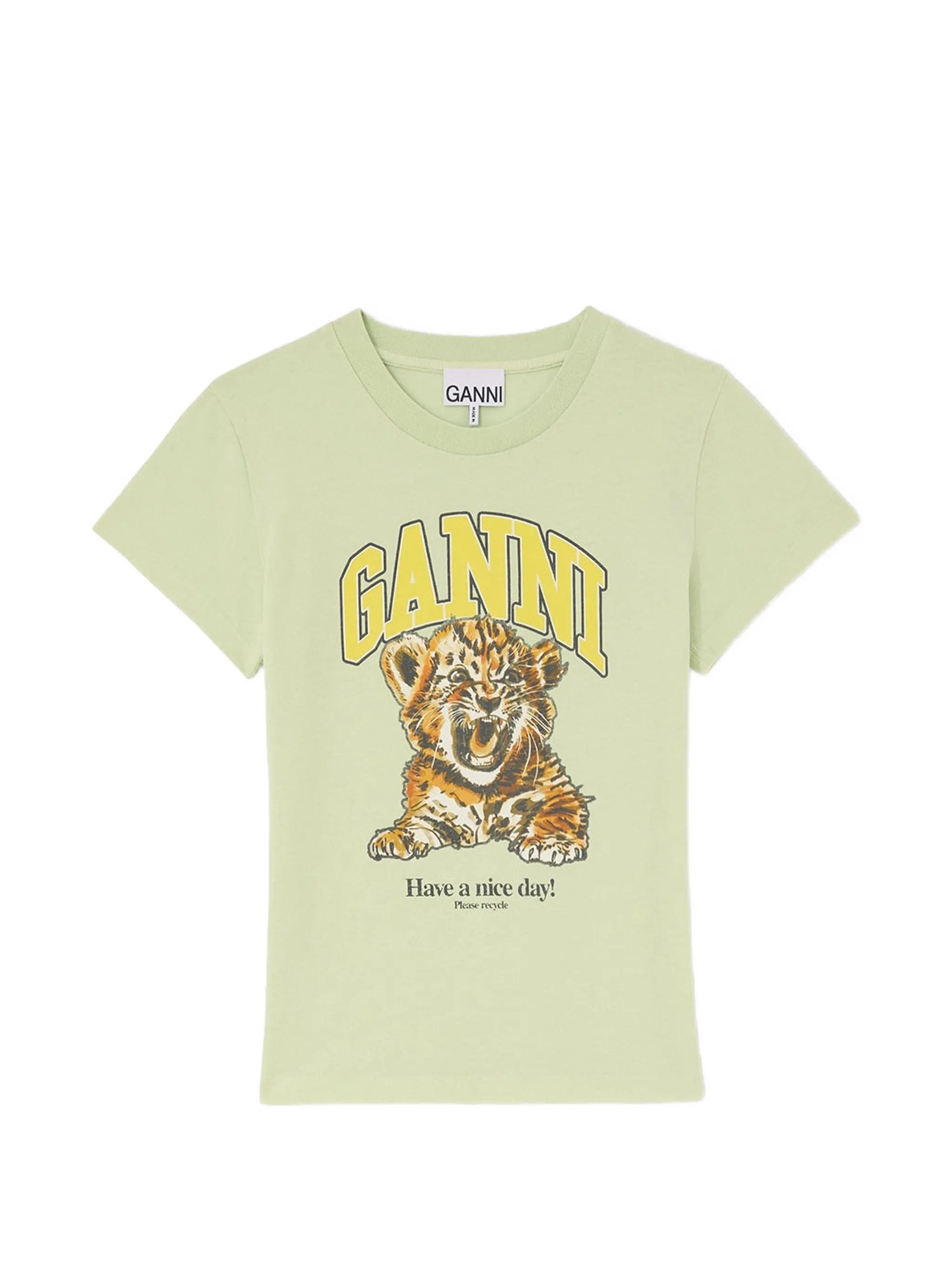 GANNI tiger - print T - shirt