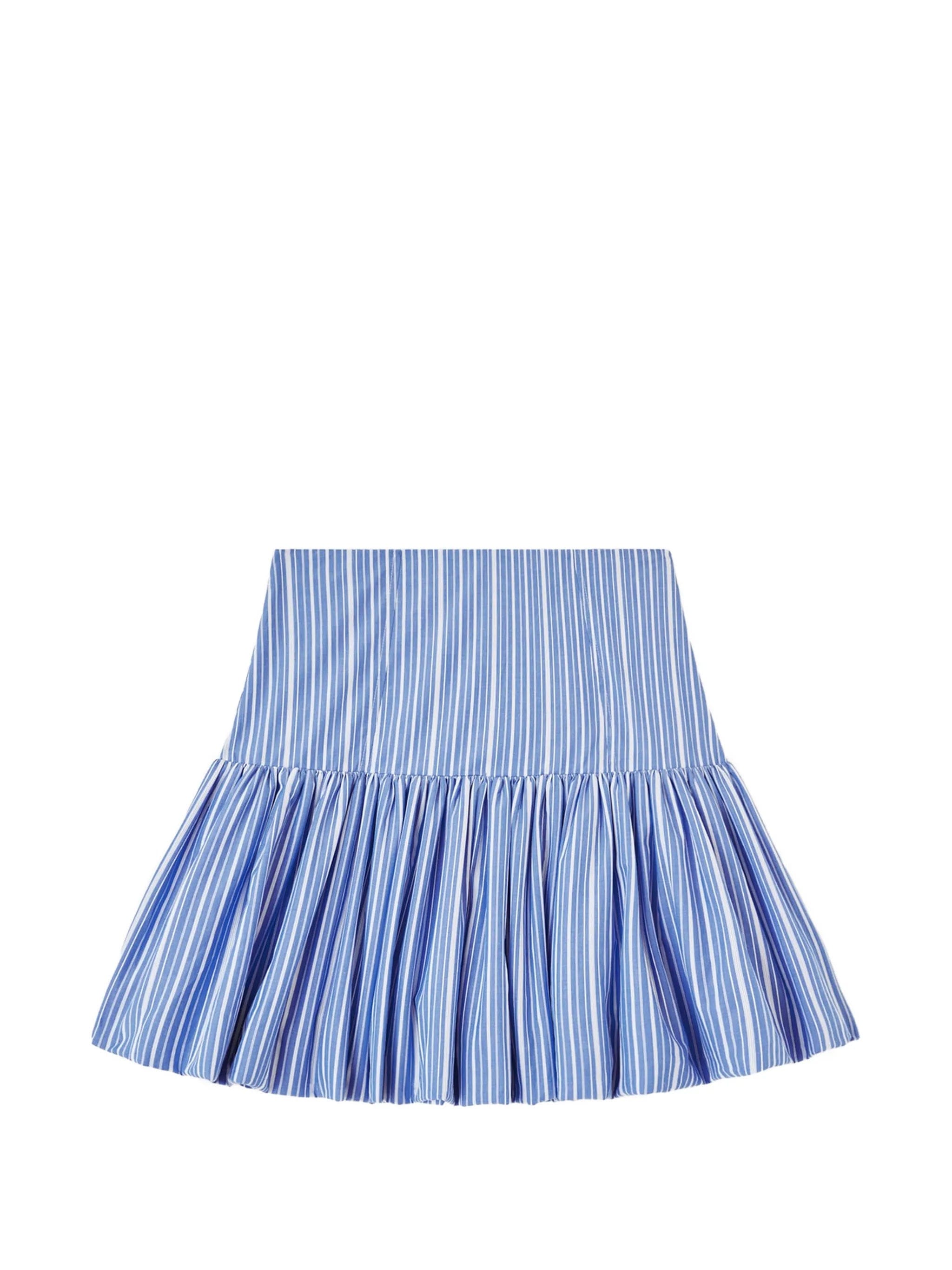 GANNI stripe - pattern ruffled skirt