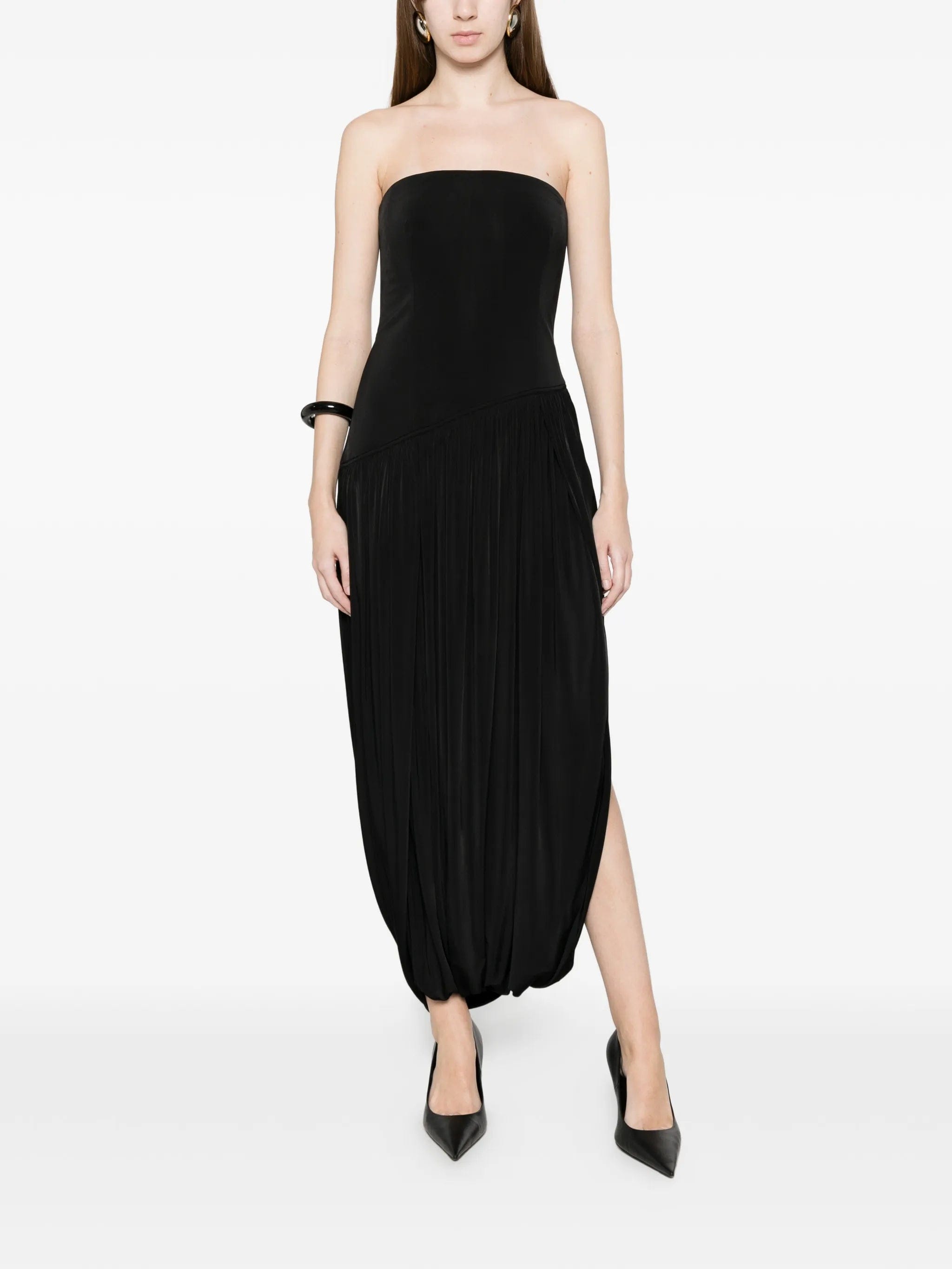 Ferragamo strapless pleated dress