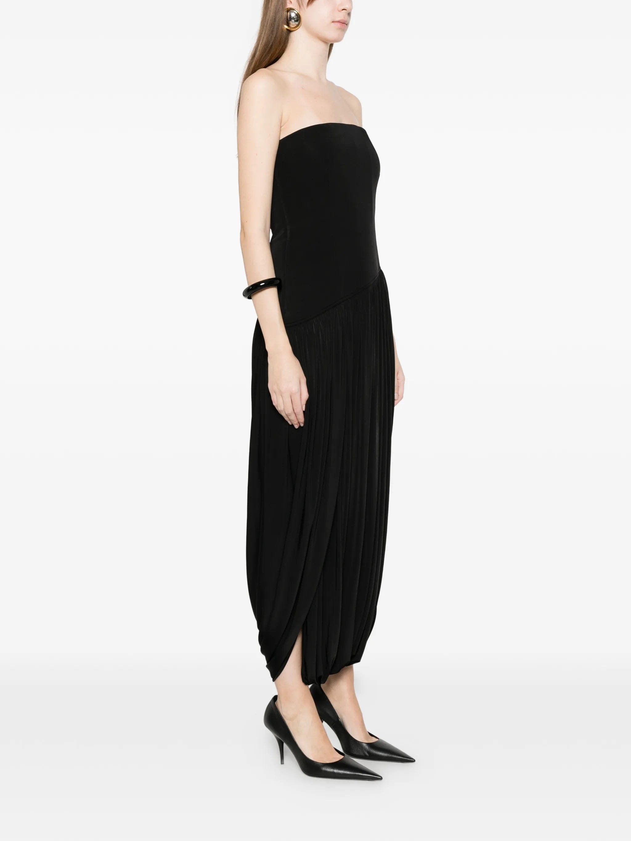 Ferragamo strapless pleated dress