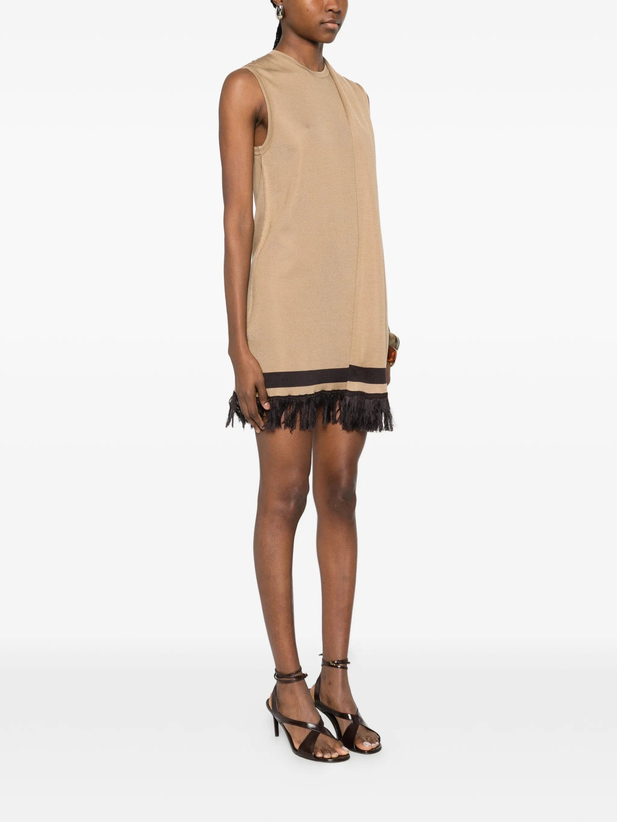 Ferragamo fringe - hem mini dress
