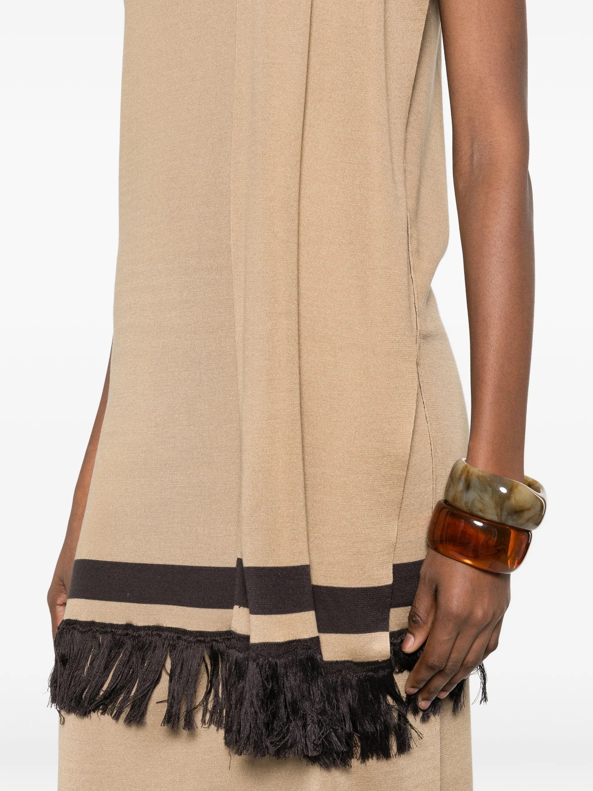 Ferragamo fringe - hem mini dress