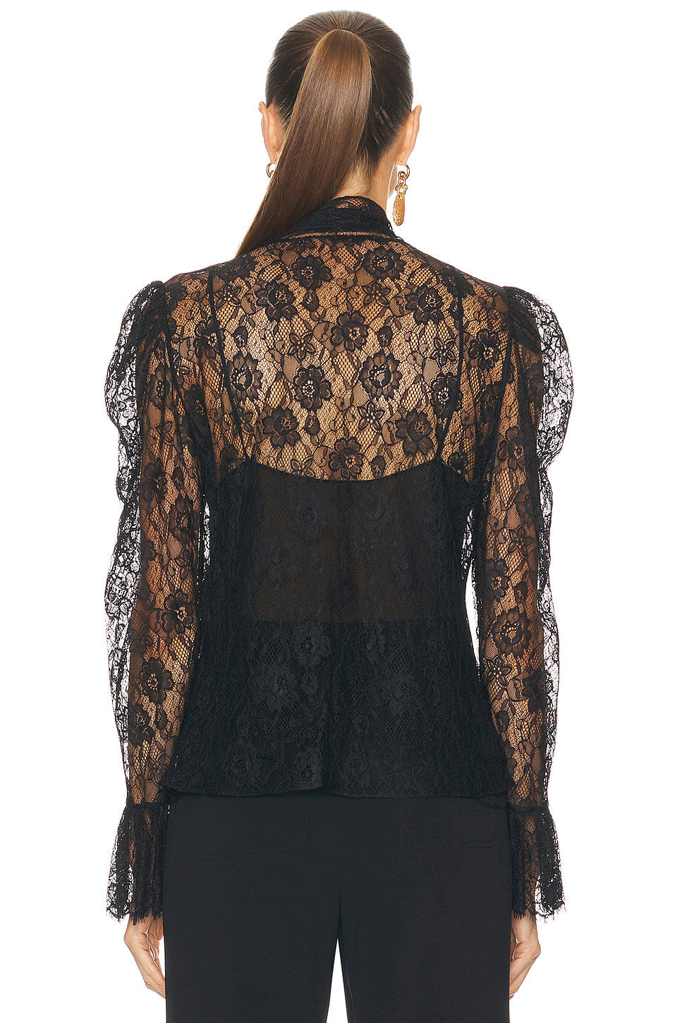 Chloe Jacquard Flower Lace Blouse