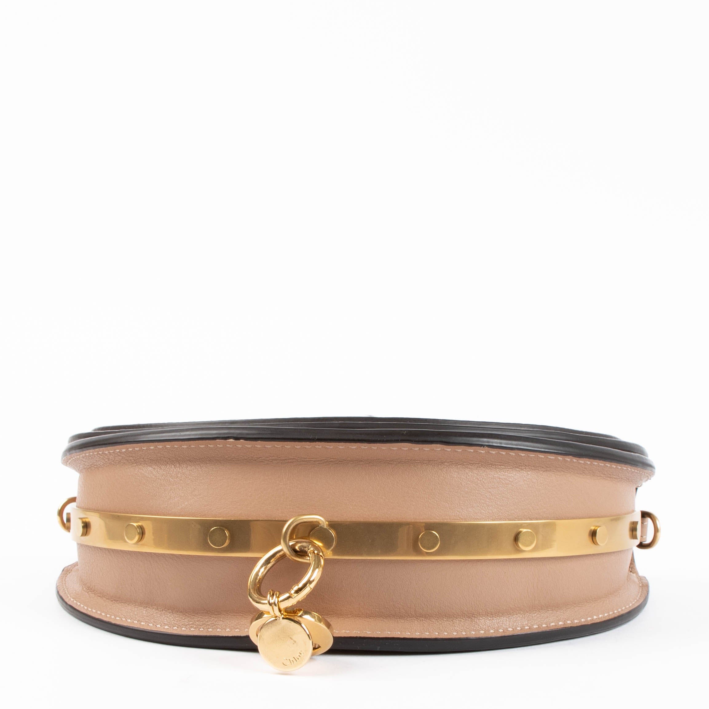 Chloé Beige Leather Nile Minaudière Bracelet Bag