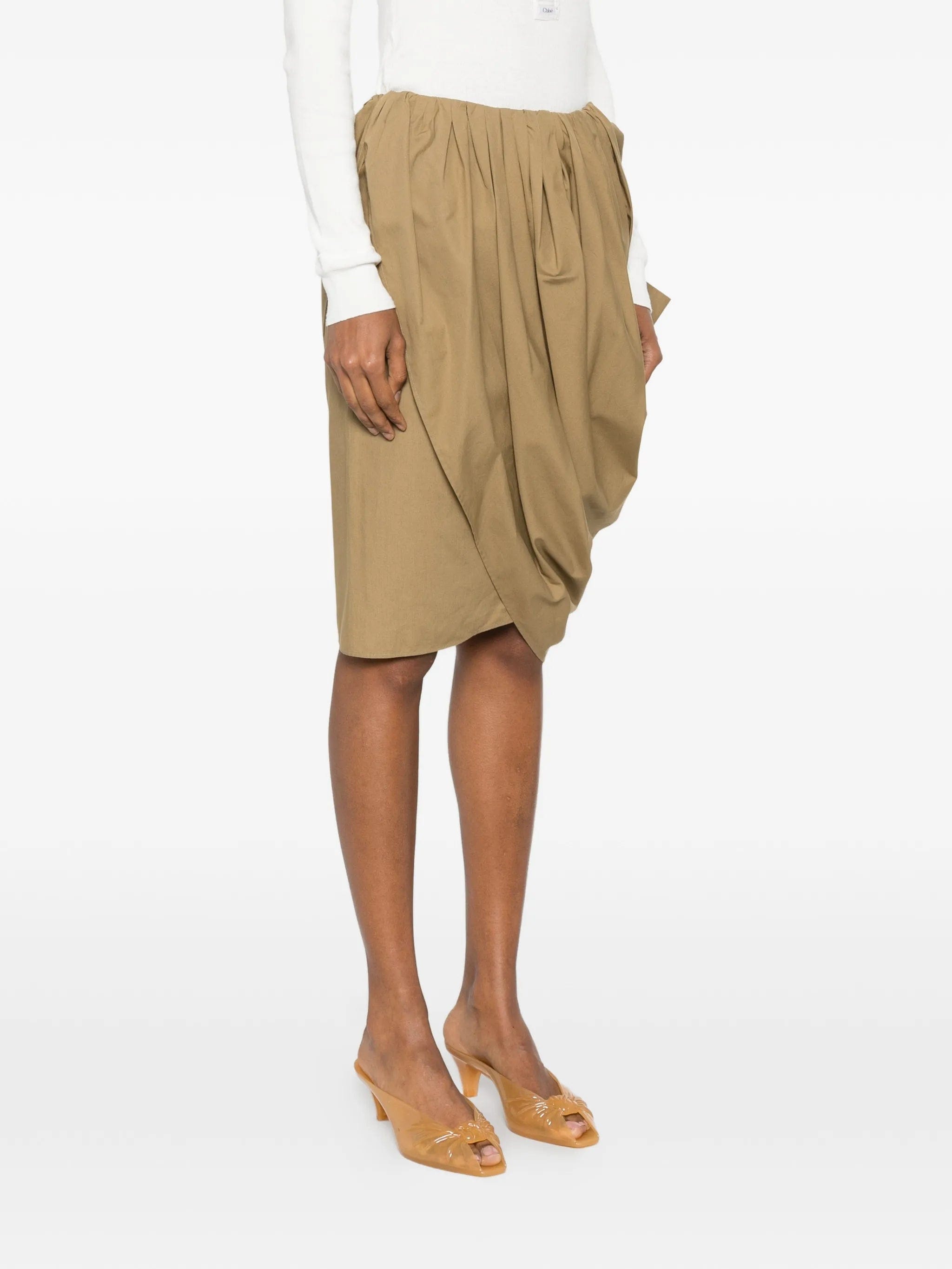 Chloé draped pleated skirt