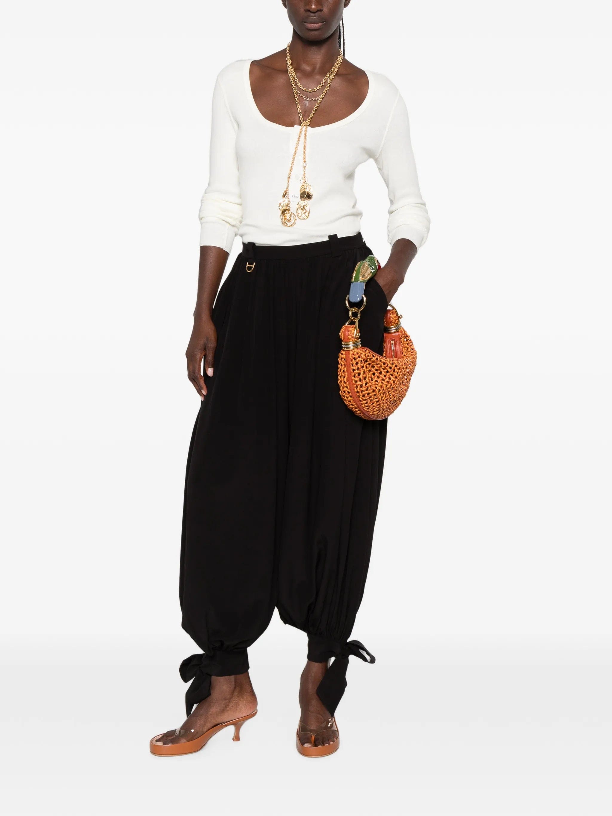 Chloé tie - detail trousers