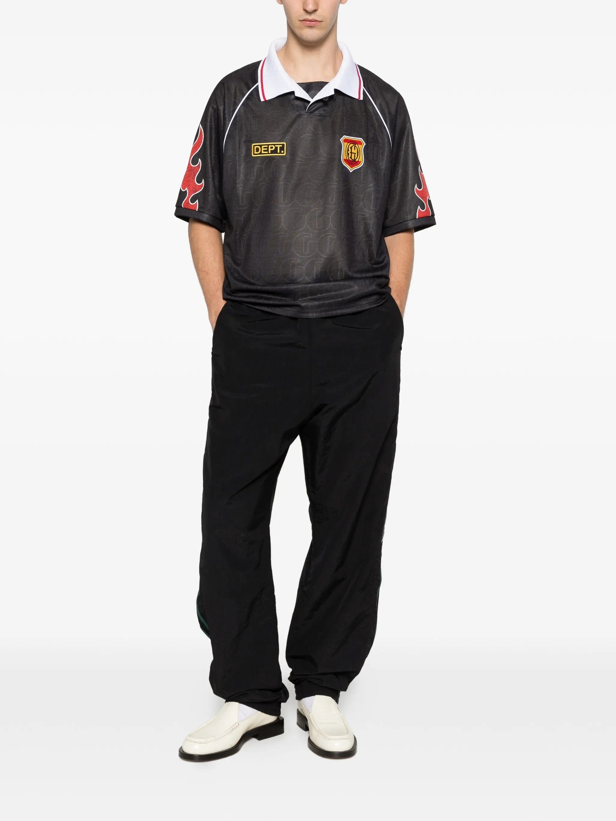 Gallery DEPT. Japan Football flame - print polo shirt