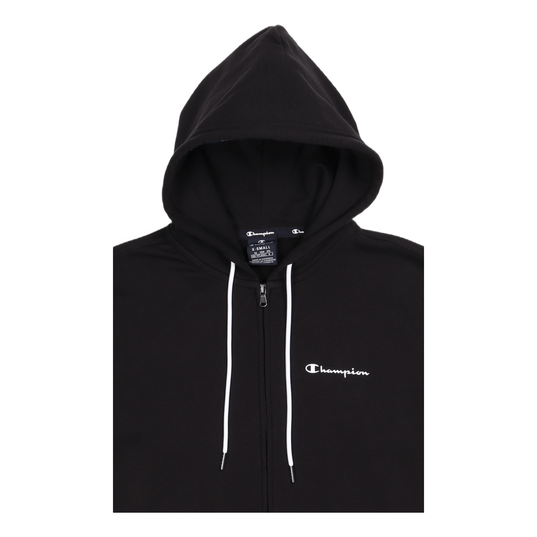 Champion Hooded Full Zip Sweatshirt Black Beauty