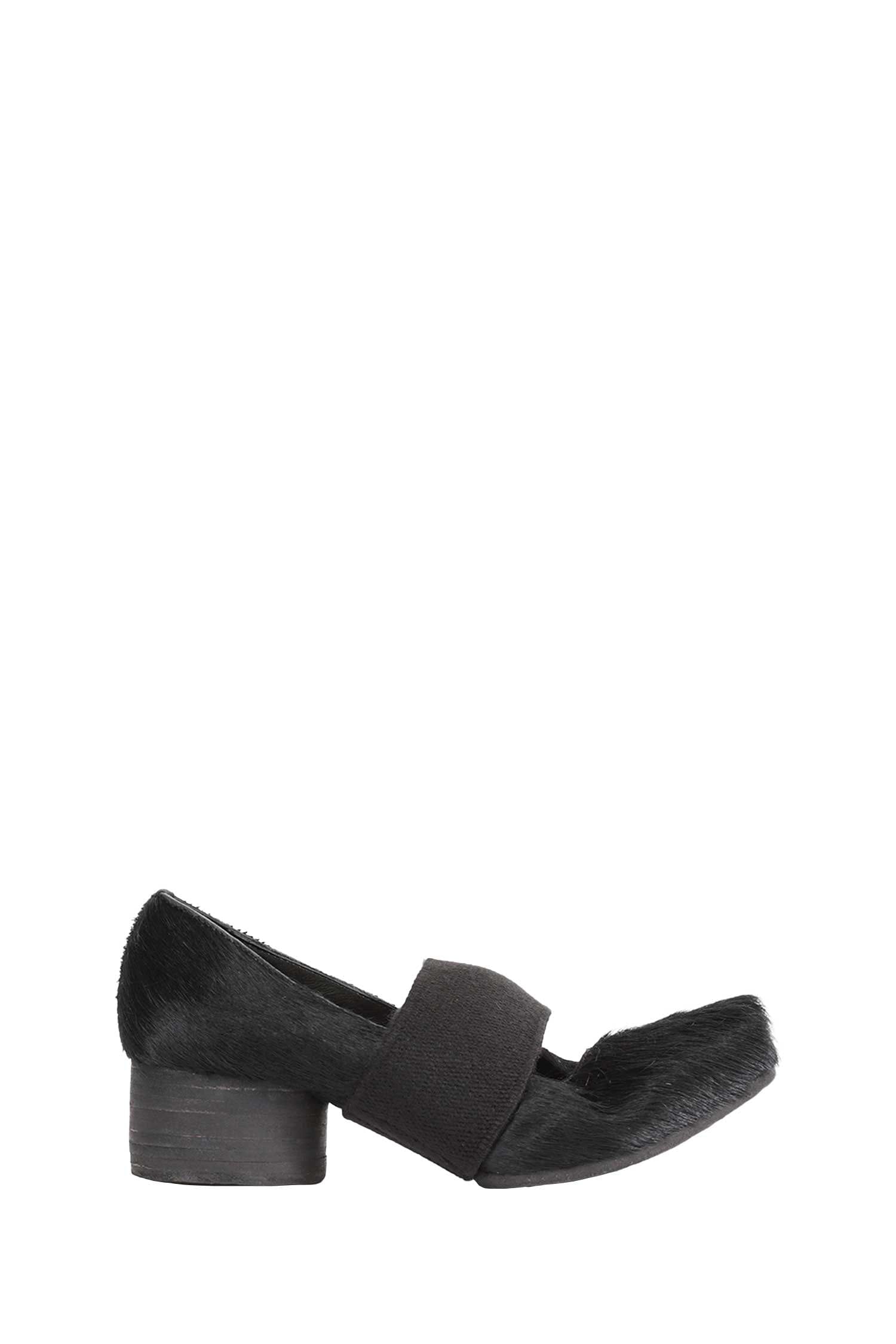 UMA WANG Calf Hair Heeled Ballerinas