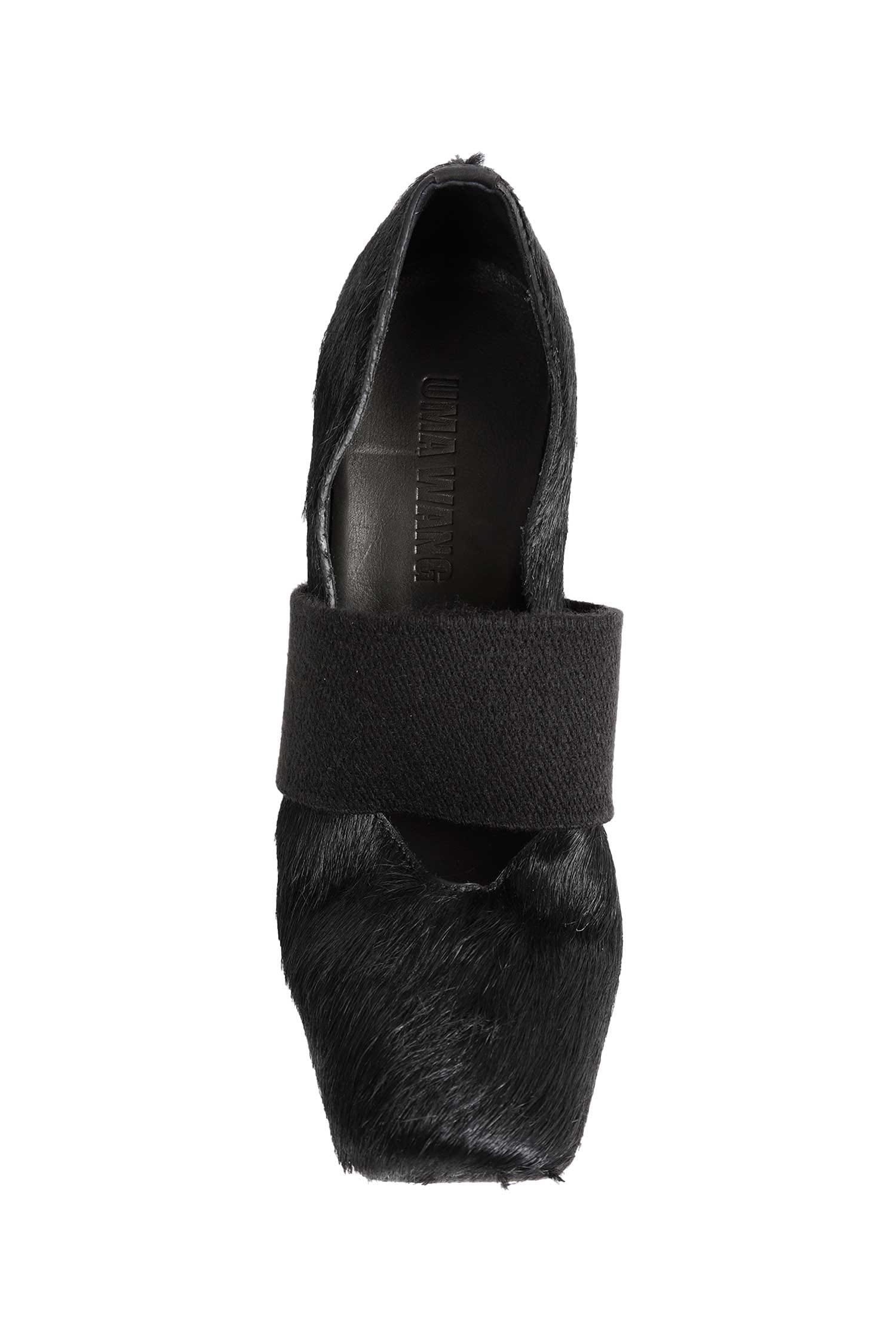UMA WANG Calf Hair Heeled Ballerinas