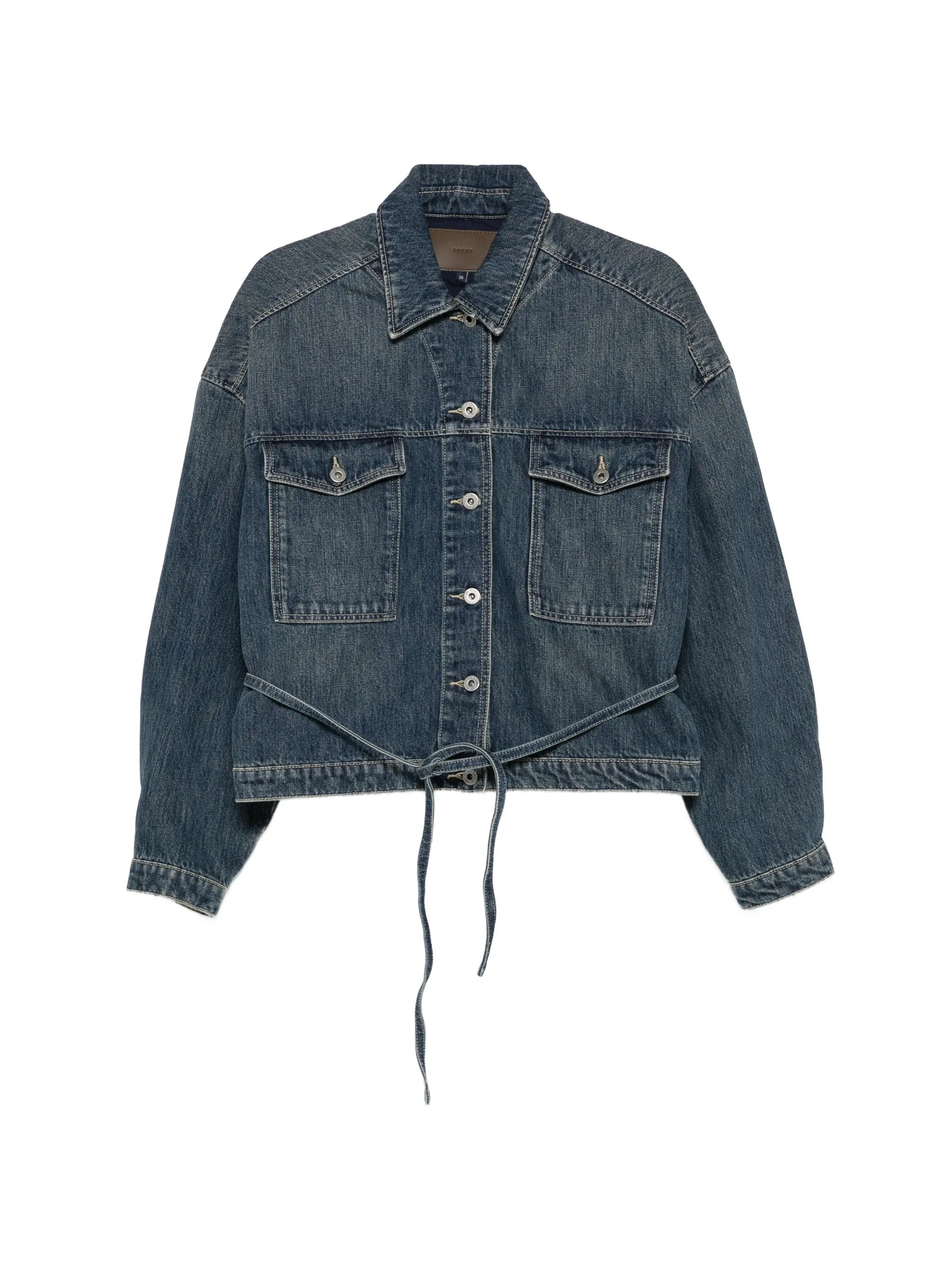 Soeur Lys belted denim jacket