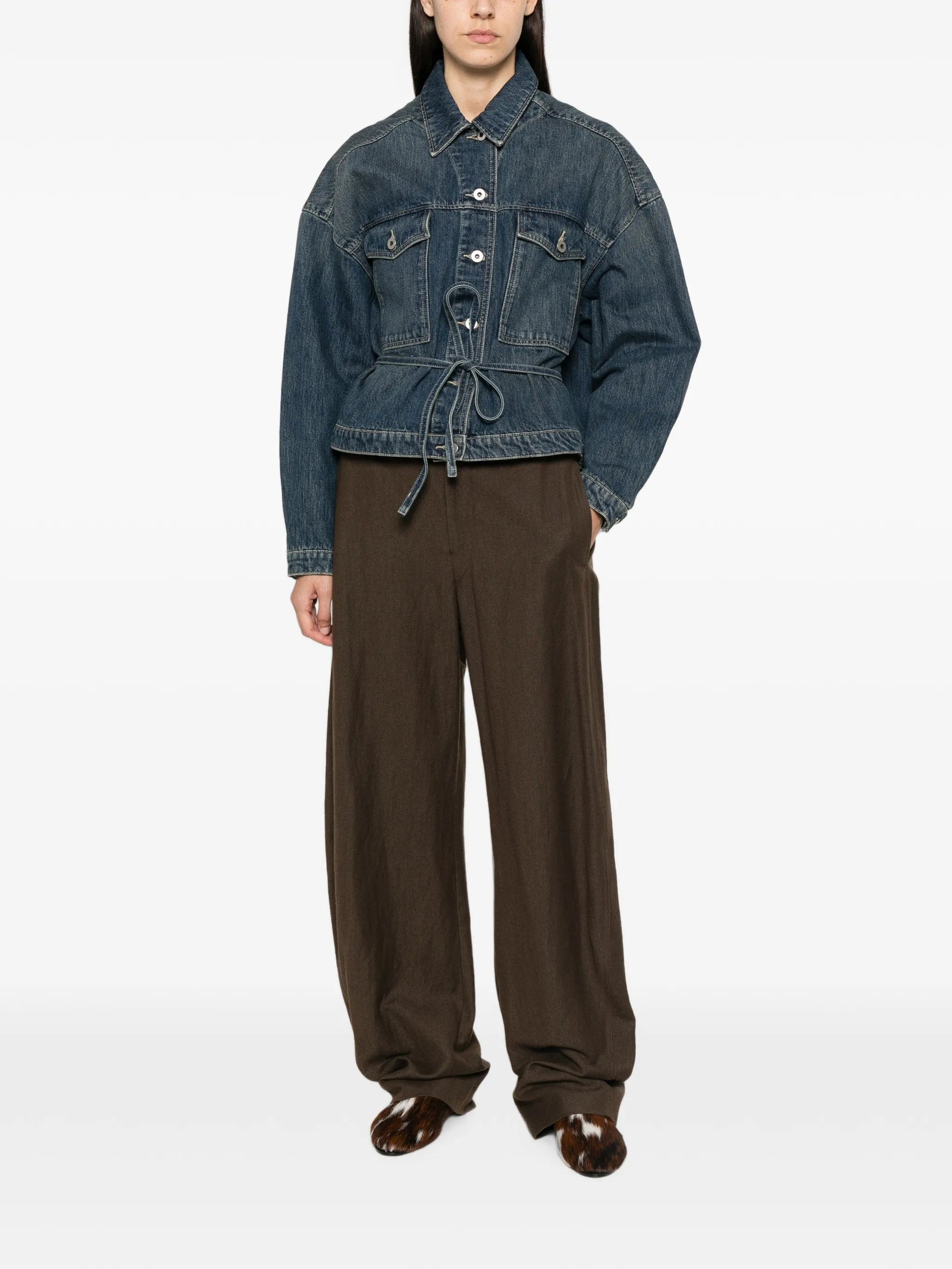 Soeur Lys belted denim jacket