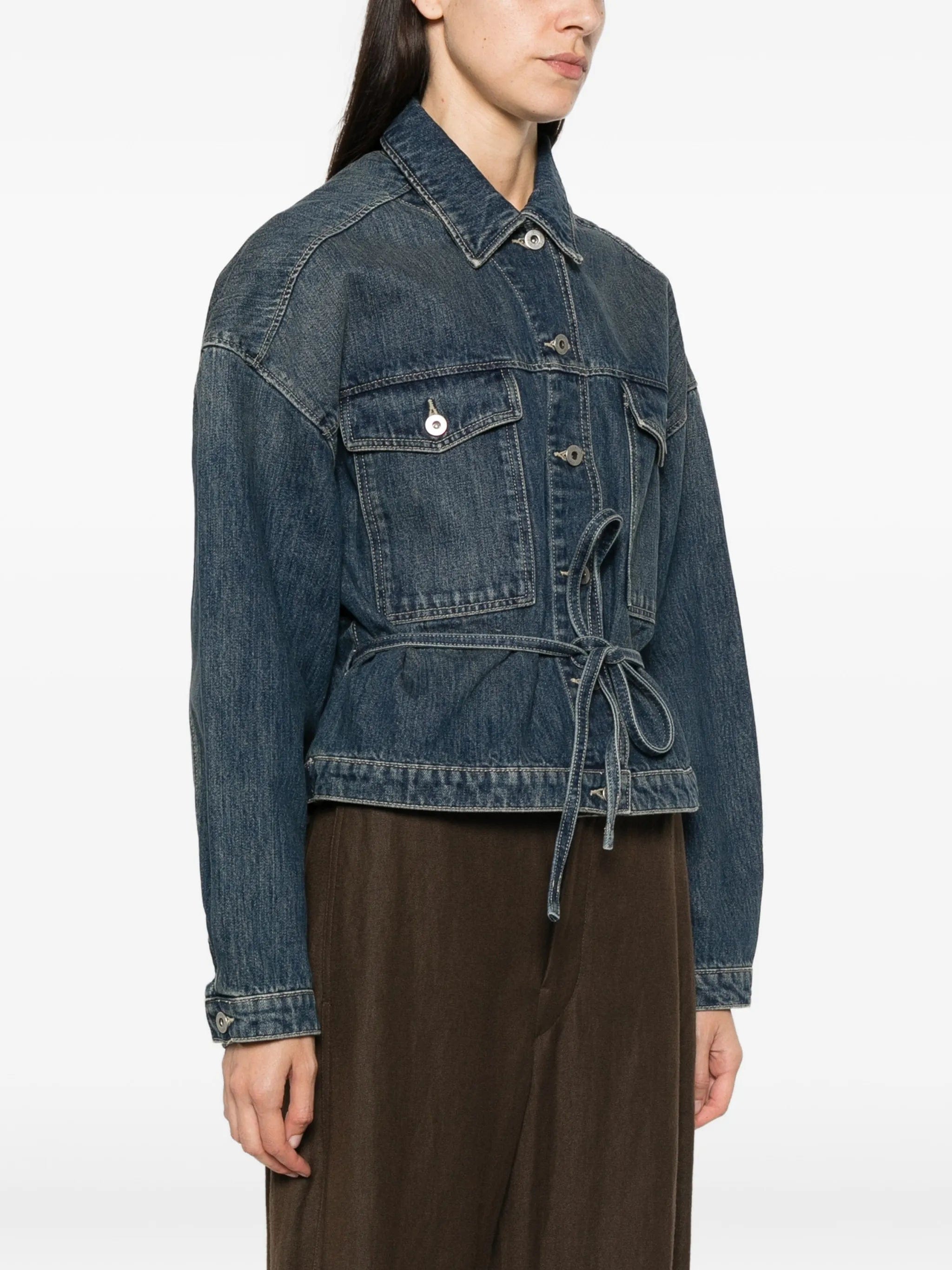 Soeur Lys belted denim jacket