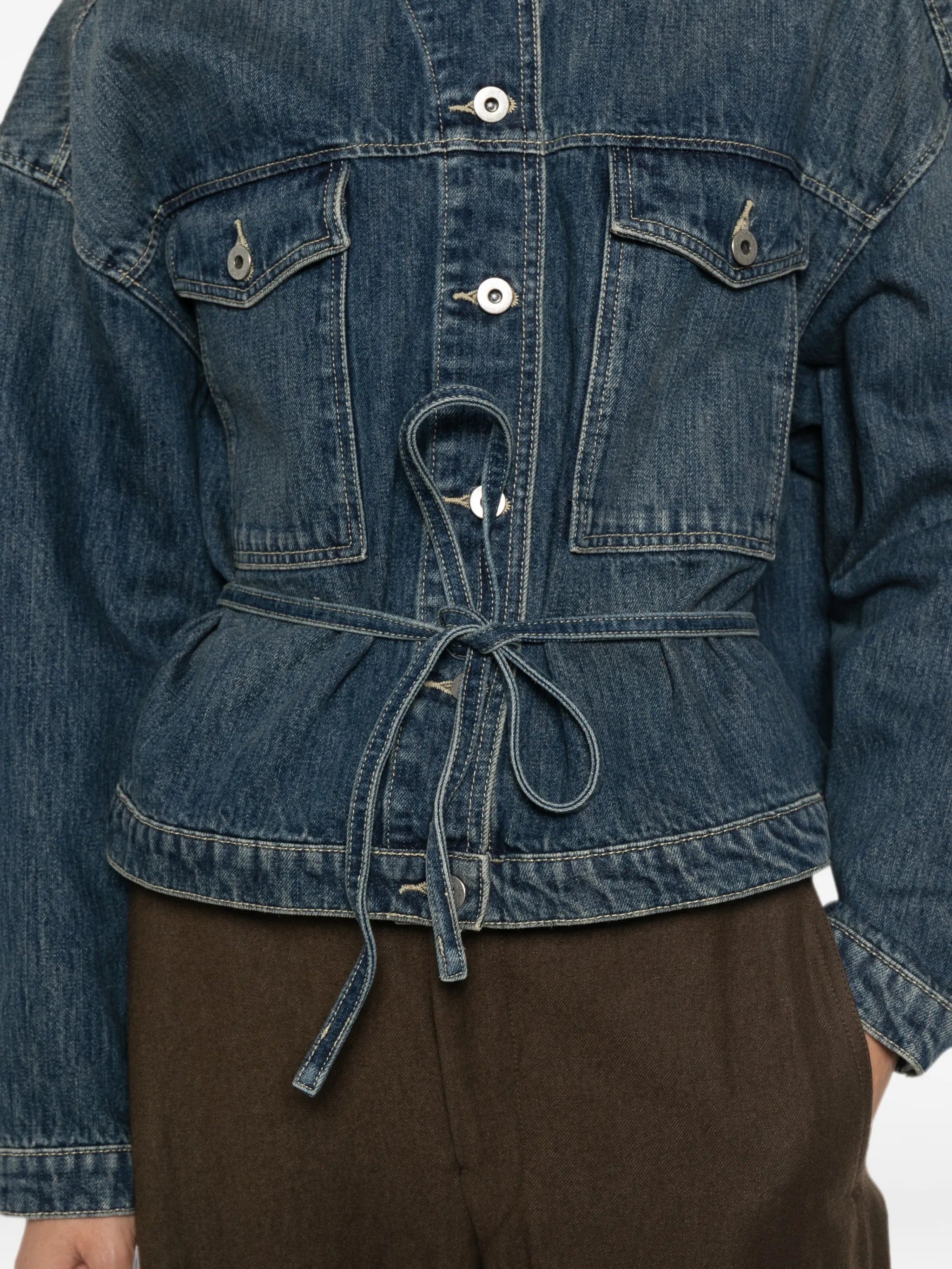 Soeur Lys belted denim jacket