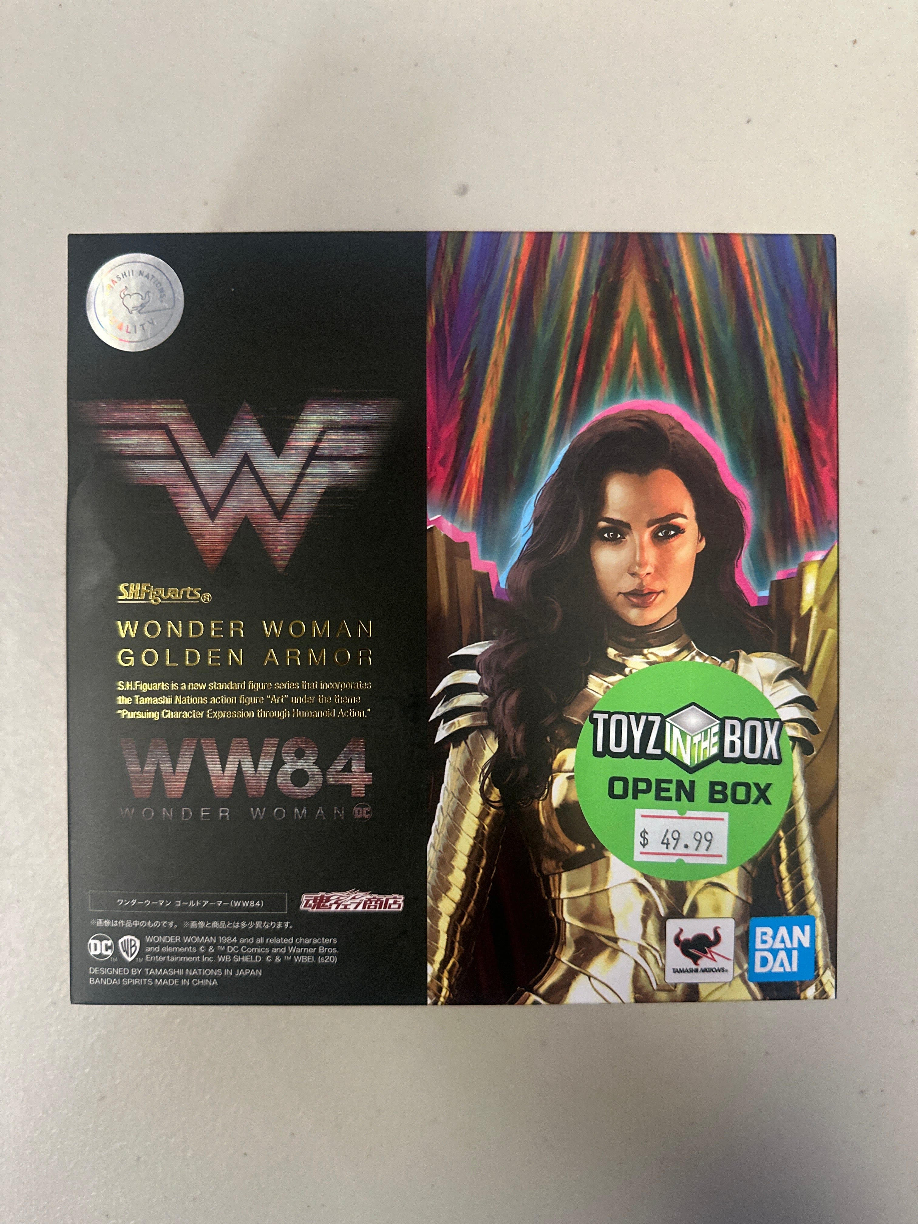 Bandai **Open Box**S.H. Figuarts Wonder Woman Golden Armor (WW84) Wonder Woman 1984 Action Figure