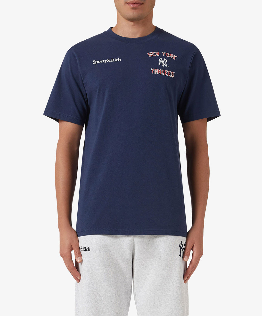 SPORTY & RICH | HOME RUN T - SHIRT { NAVY BLUE