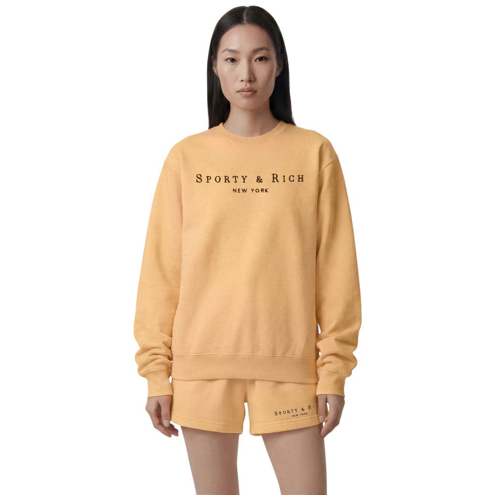 Sporty & RICH Title Embroidered Crewneck