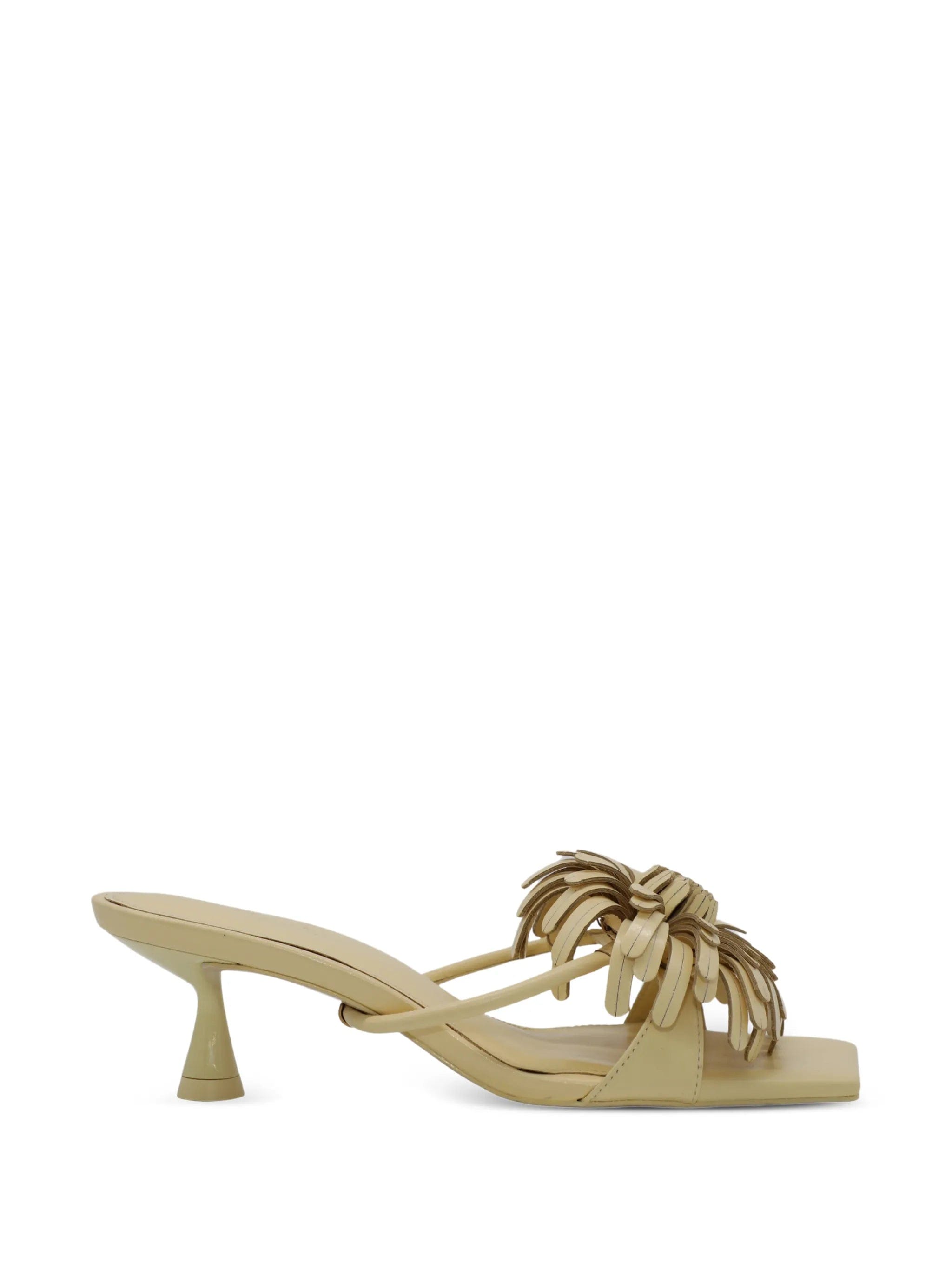 Cult Gaia Alora floral - appliqué heeled sandals