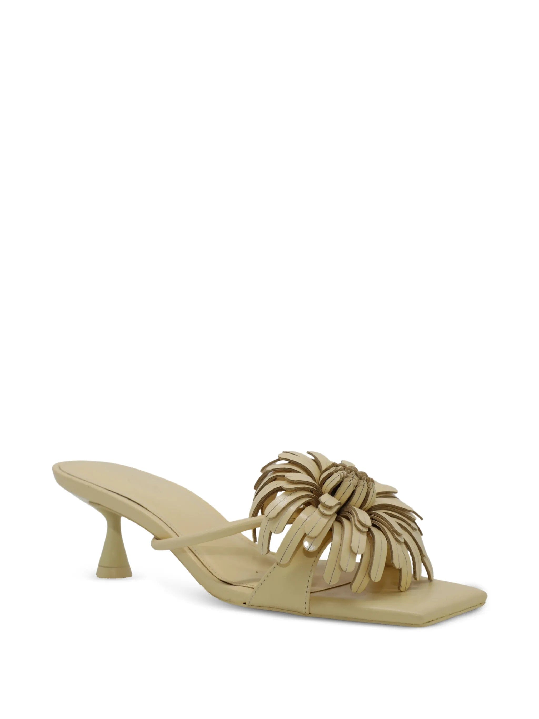 Cult Gaia Alora floral - appliqué heeled sandals
