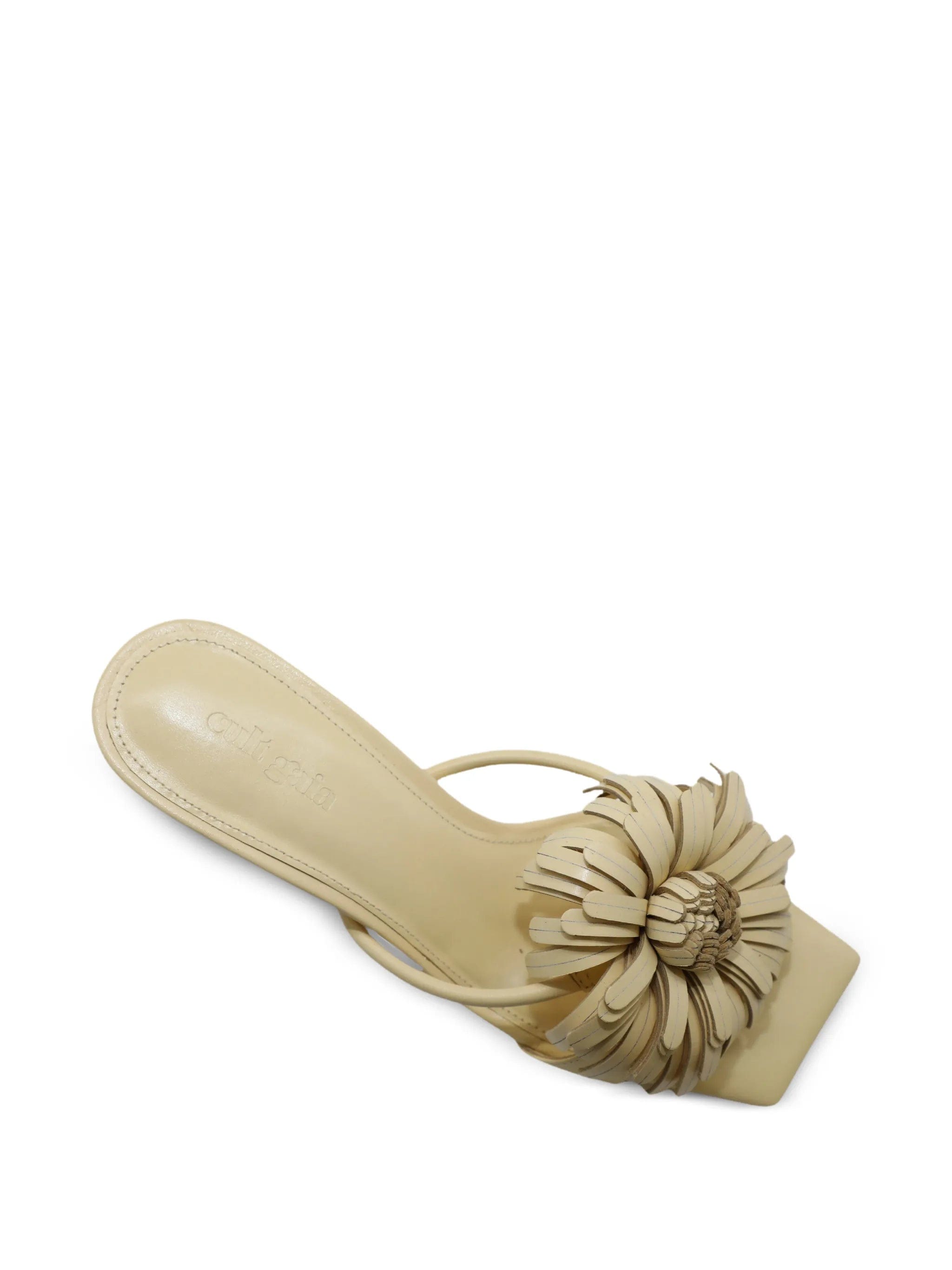 Cult Gaia Alora floral - appliqué heeled sandals