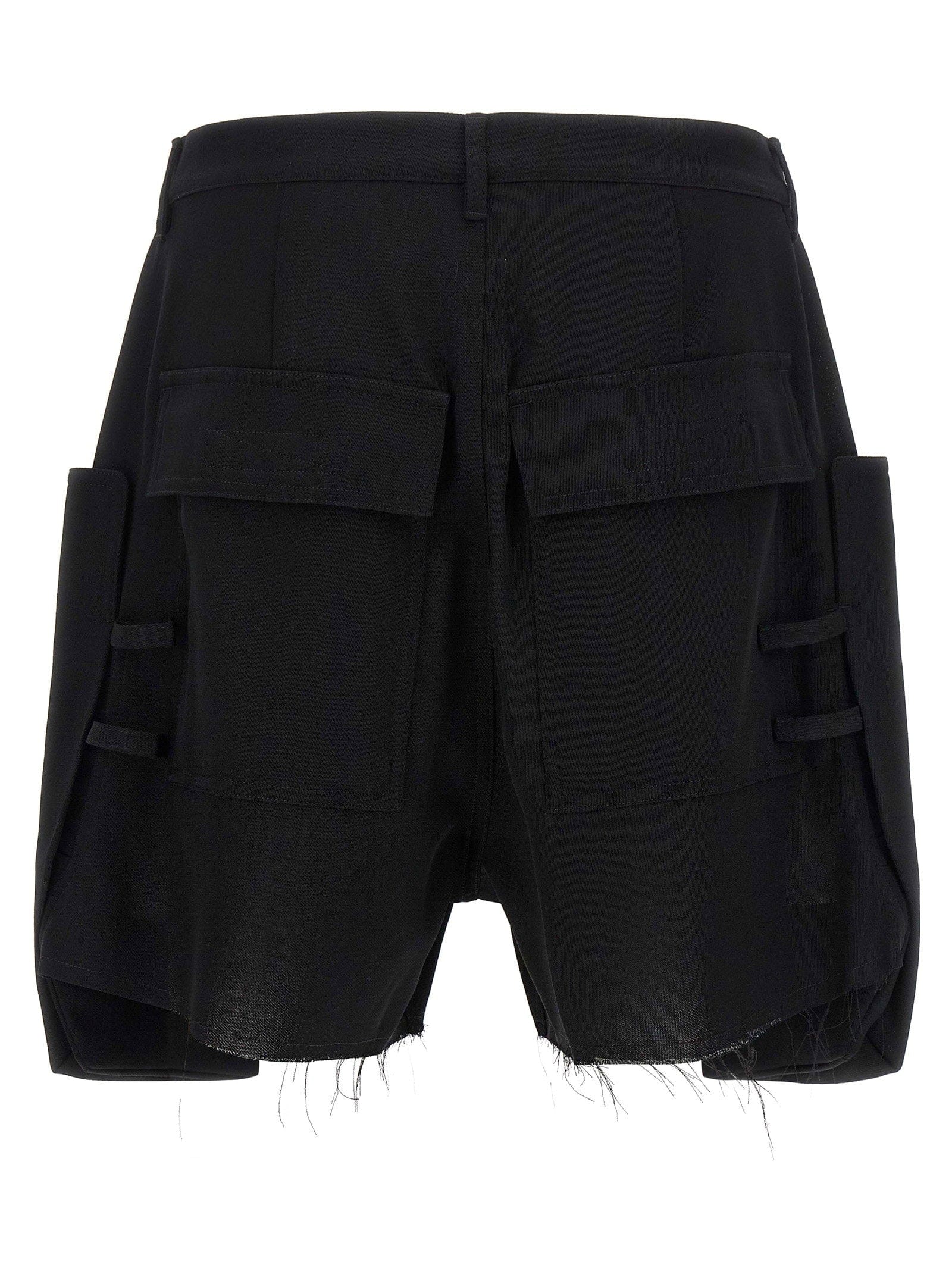 Rick Owens Stefan Cargo Bermuda Shorts — Black