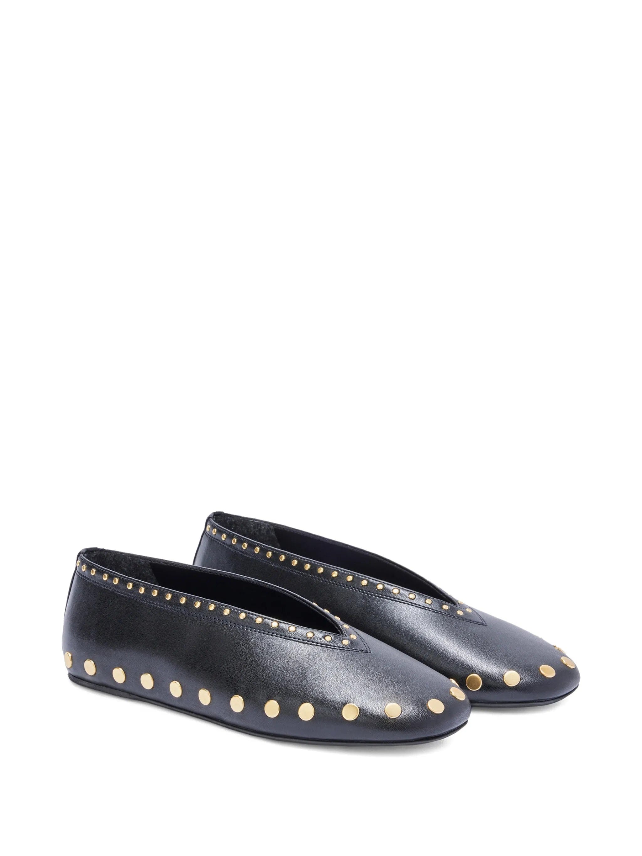 GANNI studded ballet flats