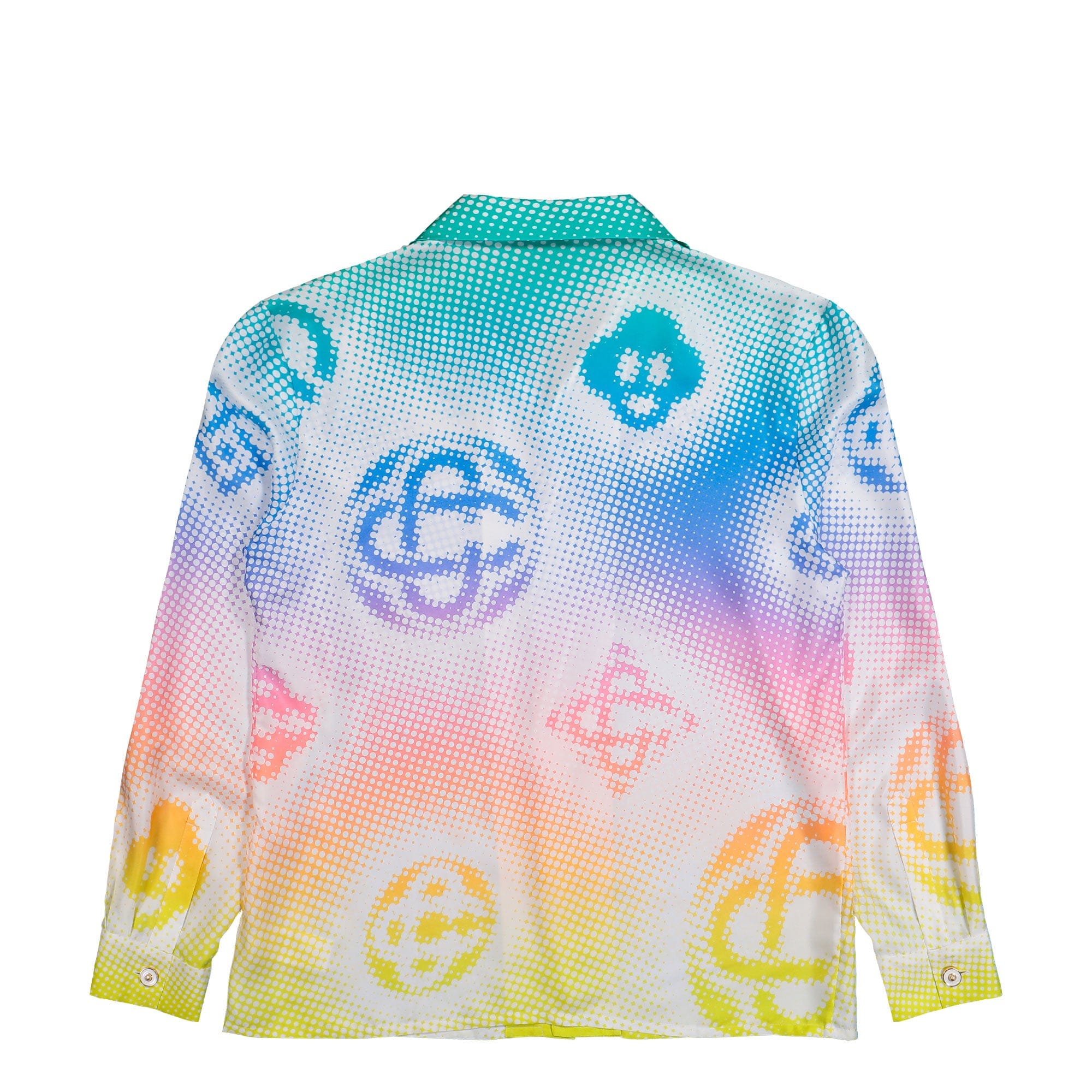 Casablanca Halftone Logo Cuban Collar LS Shirt