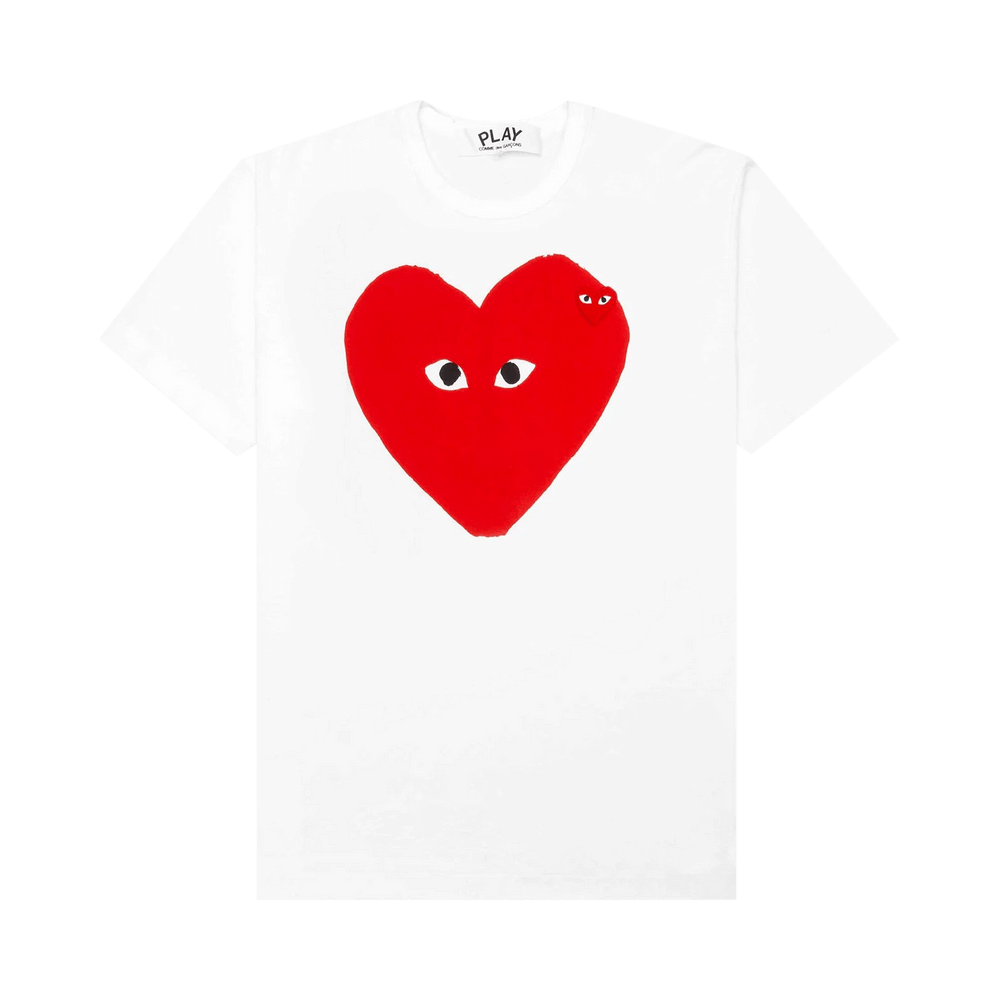 Comme des Garçons PLAY Red Emblem T-Shirt White