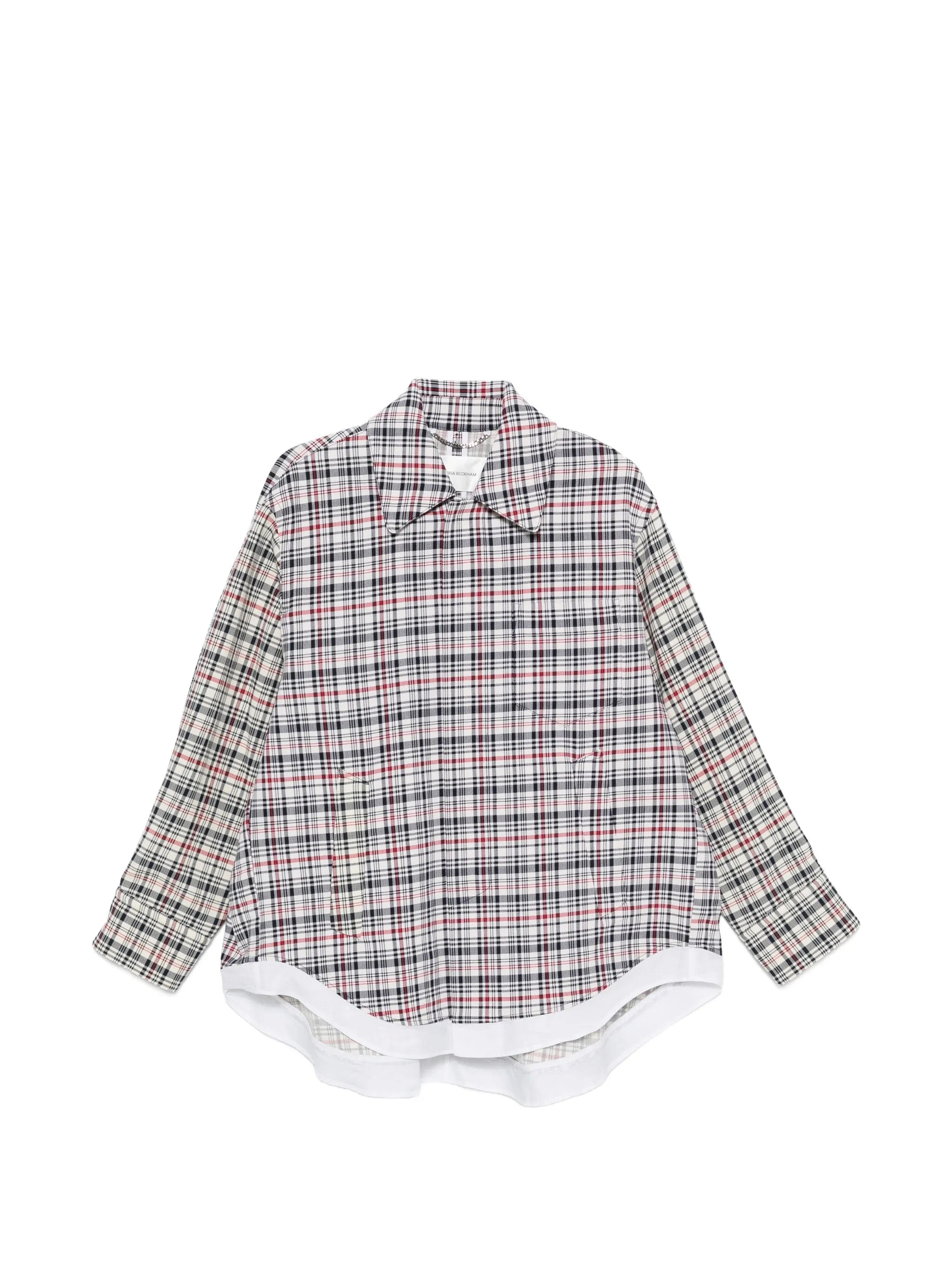 Victoria Beckham Cocoon Shacket check - pattern jacket