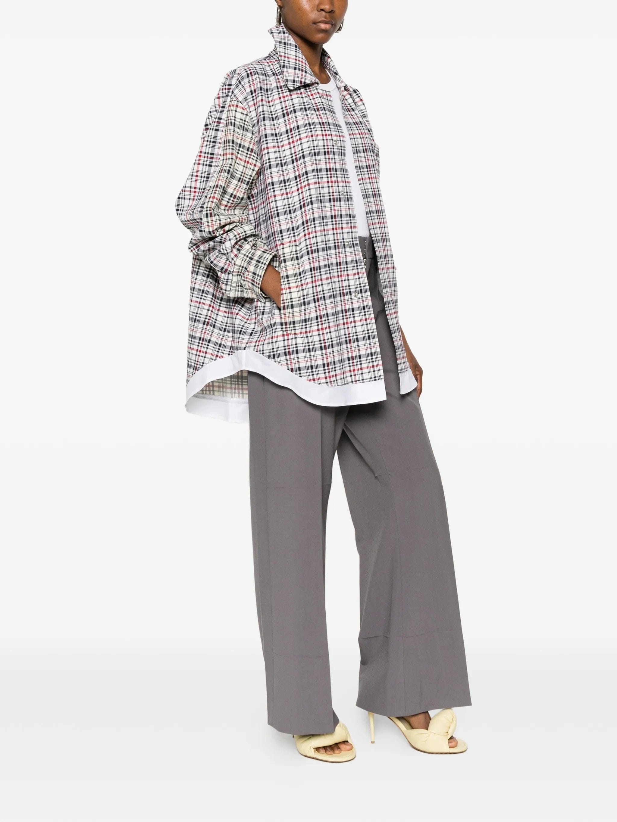 Victoria Beckham Cocoon Shacket check - pattern jacket